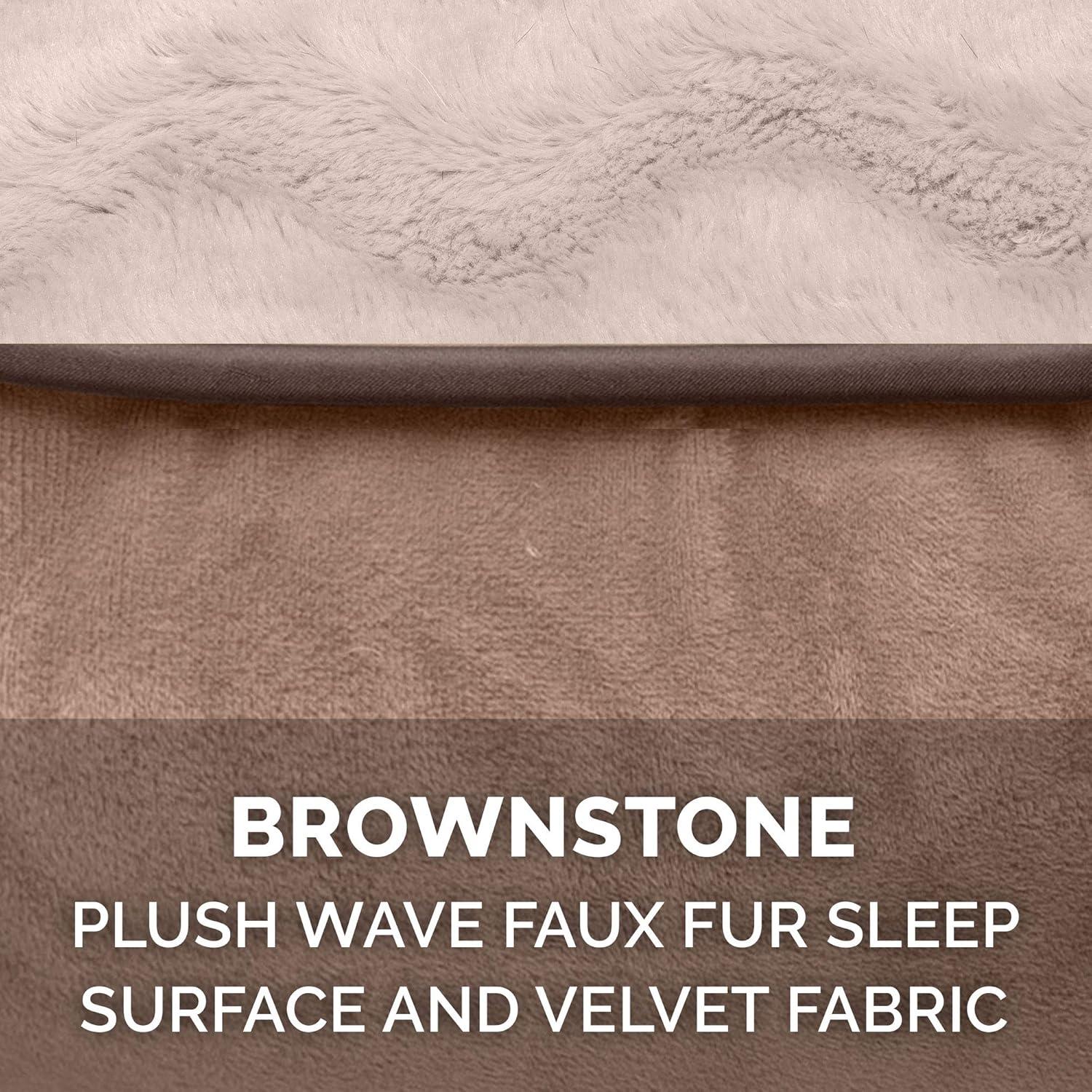 imageFurHaven Cooling Gel Dog Bed for Large Dogs Perfect Comfort Sofa Bed Cool GelTop Foam ampamp Solid Orthopedic Foam Base for Joint Support Removable Washable Cover Jumbo XL Plush ampamp Velvet BrownstoneBrownstone
