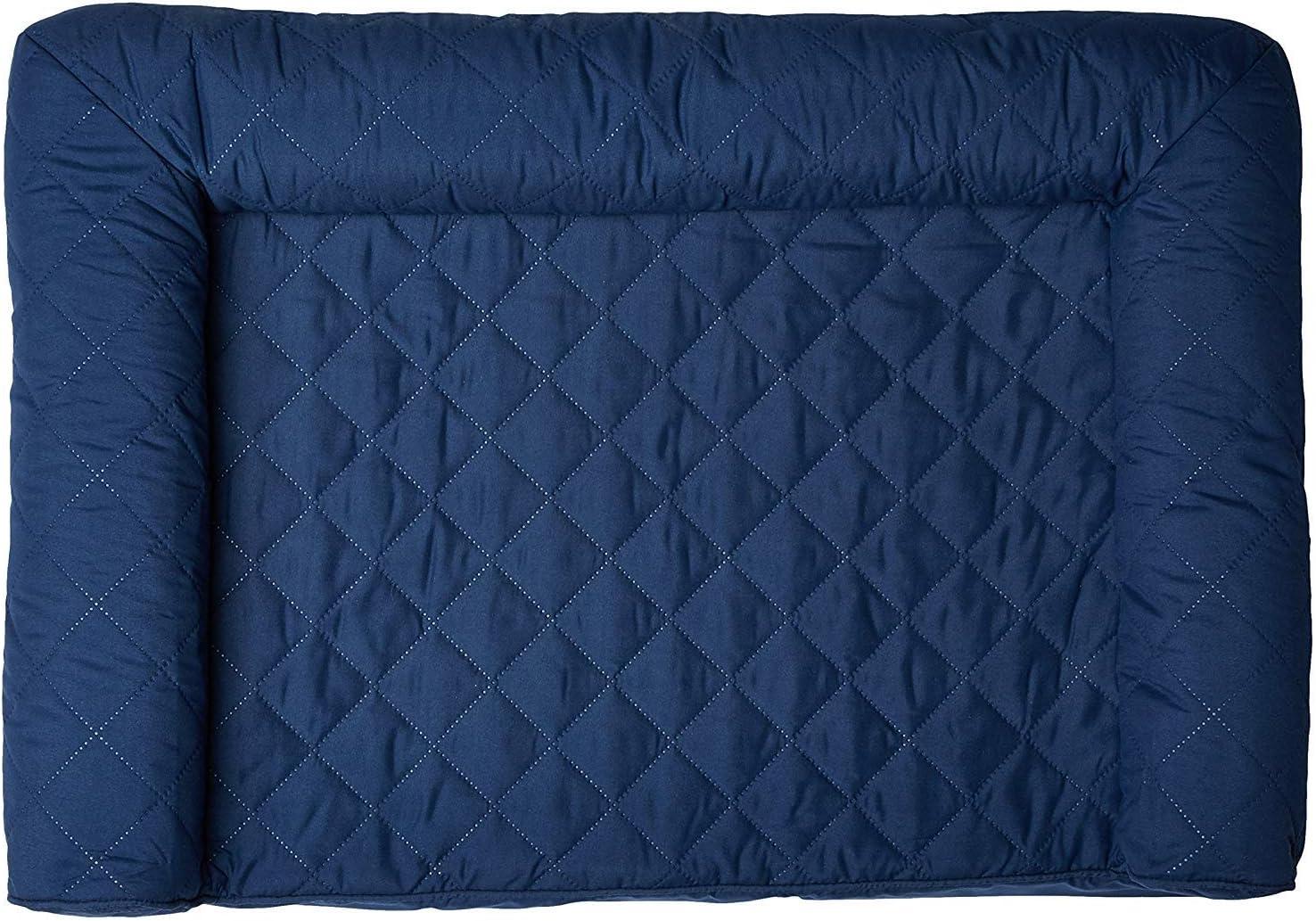 imageFurHaven Dreamer Sofa Orthopedic Dog Bed for Large Dogs with Orthopedic Egg Crate Memory Foam for Joint Support Removable Washable Cover Jumbo XL Quilted Sofa Iron GrayNavy Blue
