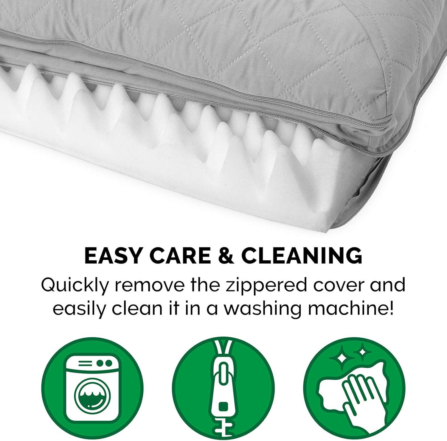 imageFurHaven Dreamer Sofa Orthopedic Dog Bed for Large Dogs with Orthopedic Egg Crate Memory Foam for Joint Support Removable Washable Cover Jumbo XL Quilted Sofa Iron GraySilver Gray