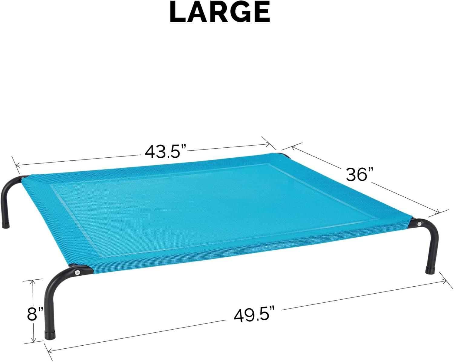 imageFurHaven Elevated Pet Cots Cooling ampamp Breathable Nylon Mesh Hammock for Small Dogs ampamp CatsEasytoAssembleDurable and ReinforcedPerfect for Rest ampamp Relaxation Outdoors Graphite Gray SmallCapri Blue