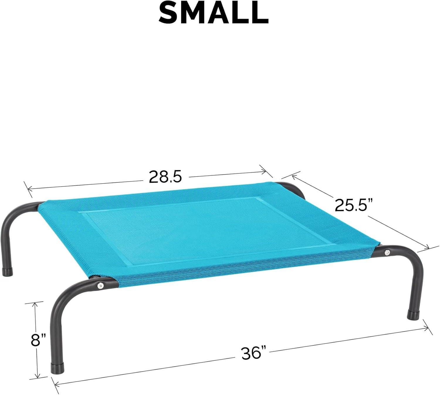 imageFurHaven Elevated Pet Cots Cooling ampamp Breathable Nylon Mesh Hammock for Small Dogs ampamp CatsEasytoAssembleDurable and ReinforcedPerfect for Rest ampamp Relaxation Outdoors Graphite Gray SmallCapri Blue