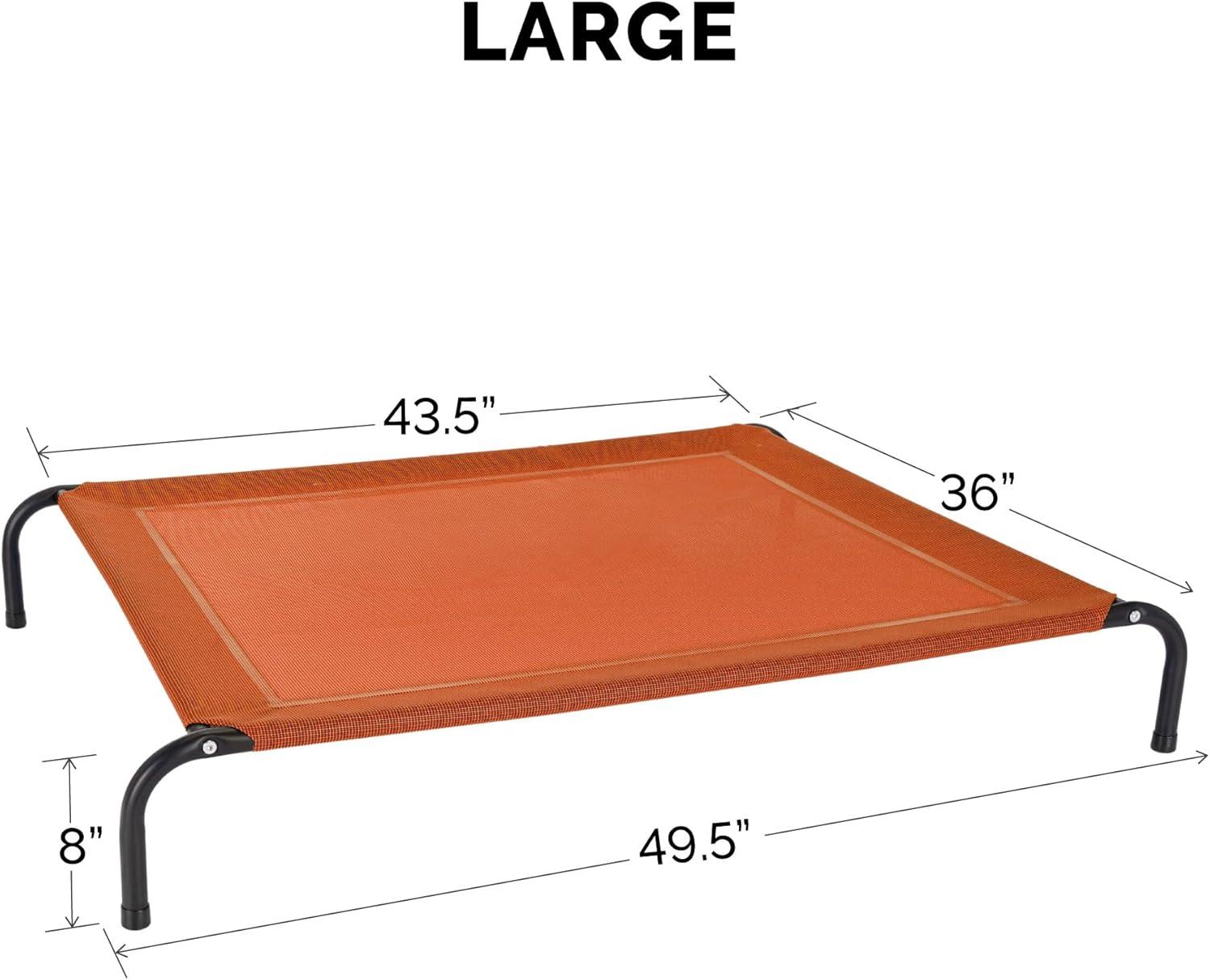 imageFurHaven Elevated Pet Cots Cooling ampamp Breathable Nylon Mesh Hammock for Small Dogs ampamp CatsEasytoAssembleDurable and ReinforcedPerfect for Rest ampamp Relaxation Outdoors Graphite Gray SmallTerracotta Red
