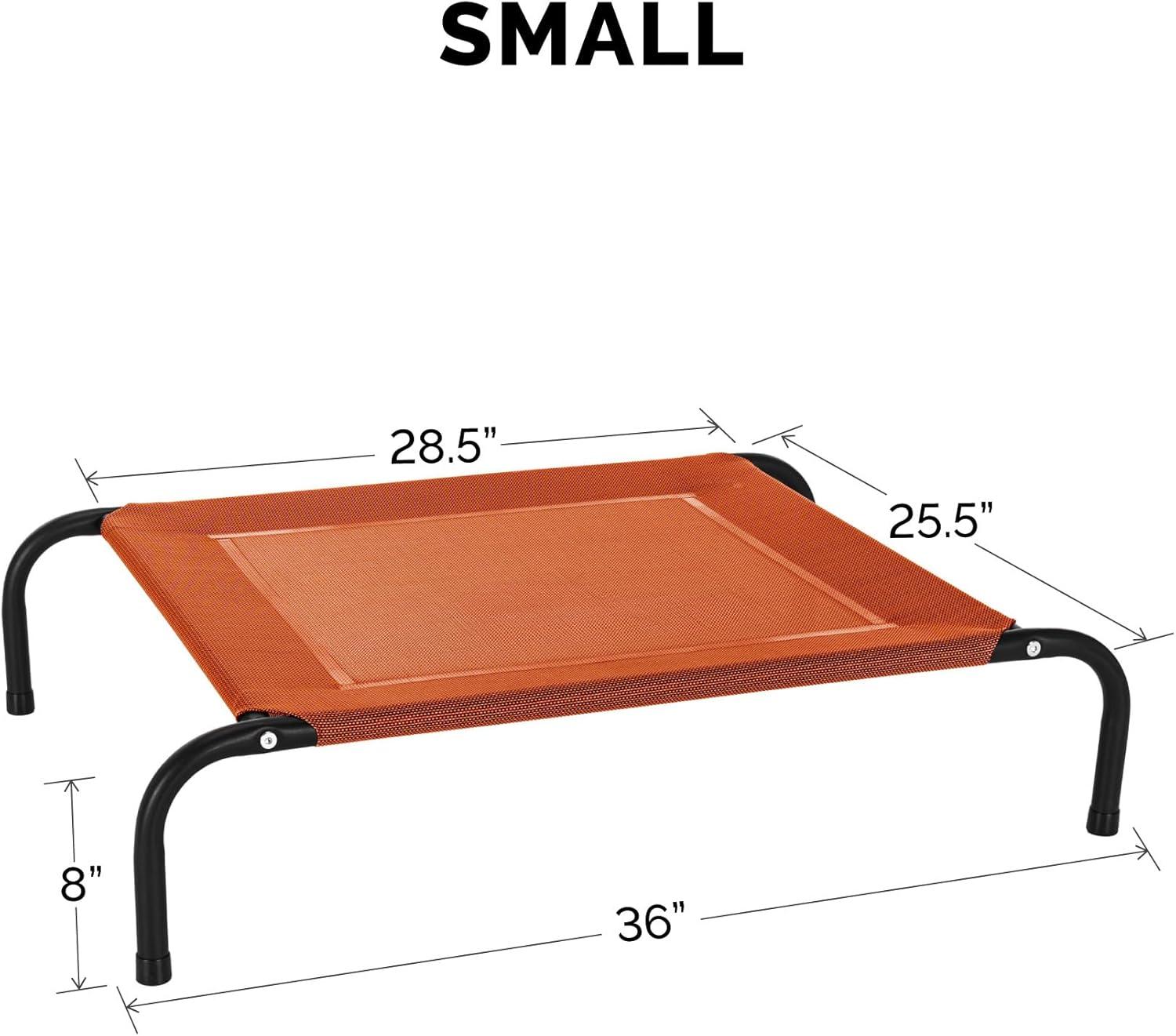 imageFurHaven Elevated Pet Cots Cooling ampamp Breathable Nylon Mesh Hammock for Small Dogs ampamp CatsEasytoAssembleDurable and ReinforcedPerfect for Rest ampamp Relaxation Outdoors Graphite Gray SmallTerracotta Red