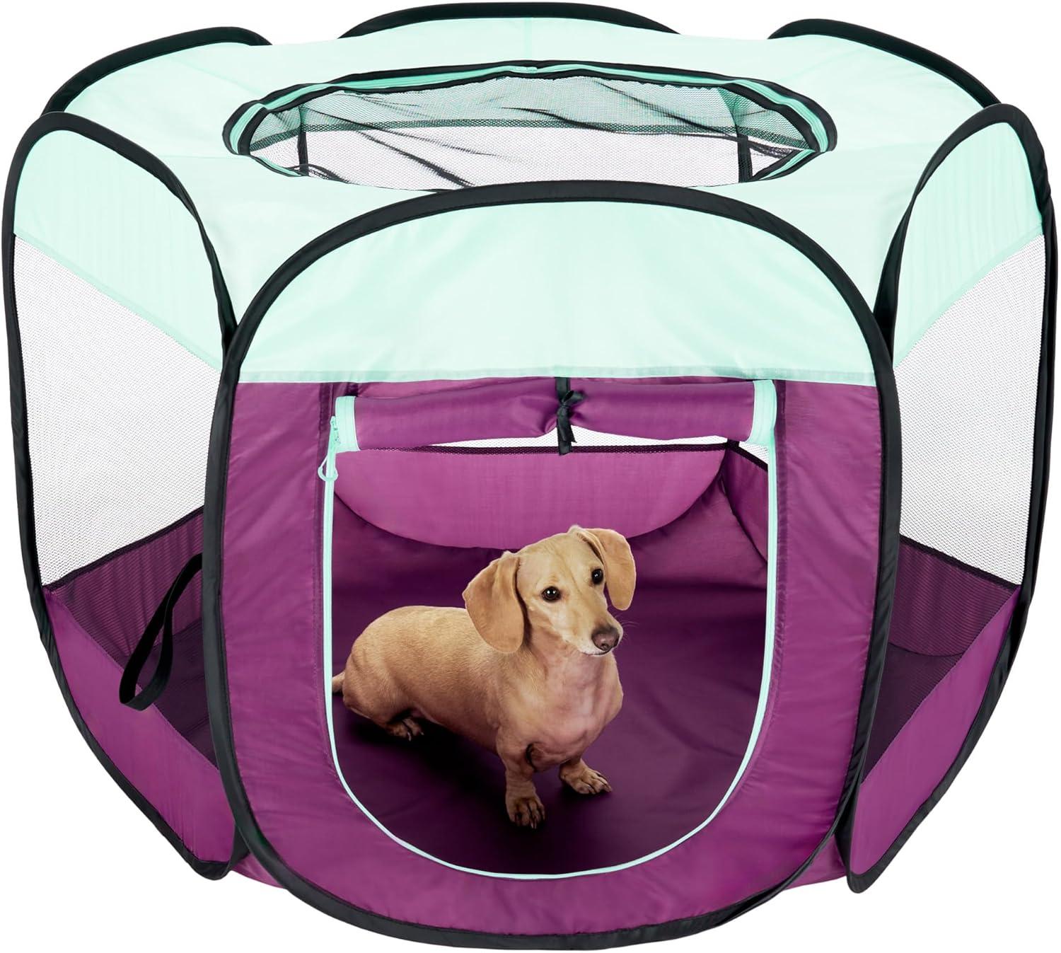 imageFurHaven Portable Pet Playpen for Dogs ampamp Cats Extra Large Indoor Kitten Playpen with Mesh Sides Foldable Dog Playpen for Small Dogs Pop Up Travel Dog Pen XLarge Sailor BluePurple