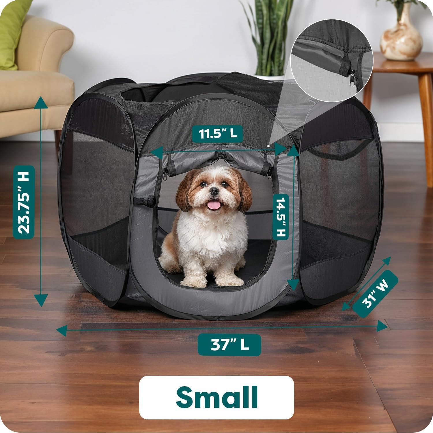 imageFurHaven Portable Pet Playpen for Dogs ampamp Cats Extra Large Indoor Kitten Playpen with Mesh Sides Foldable Dog Playpen for Small Dogs Pop Up Travel Dog Pen XLarge Sailor BlueGray