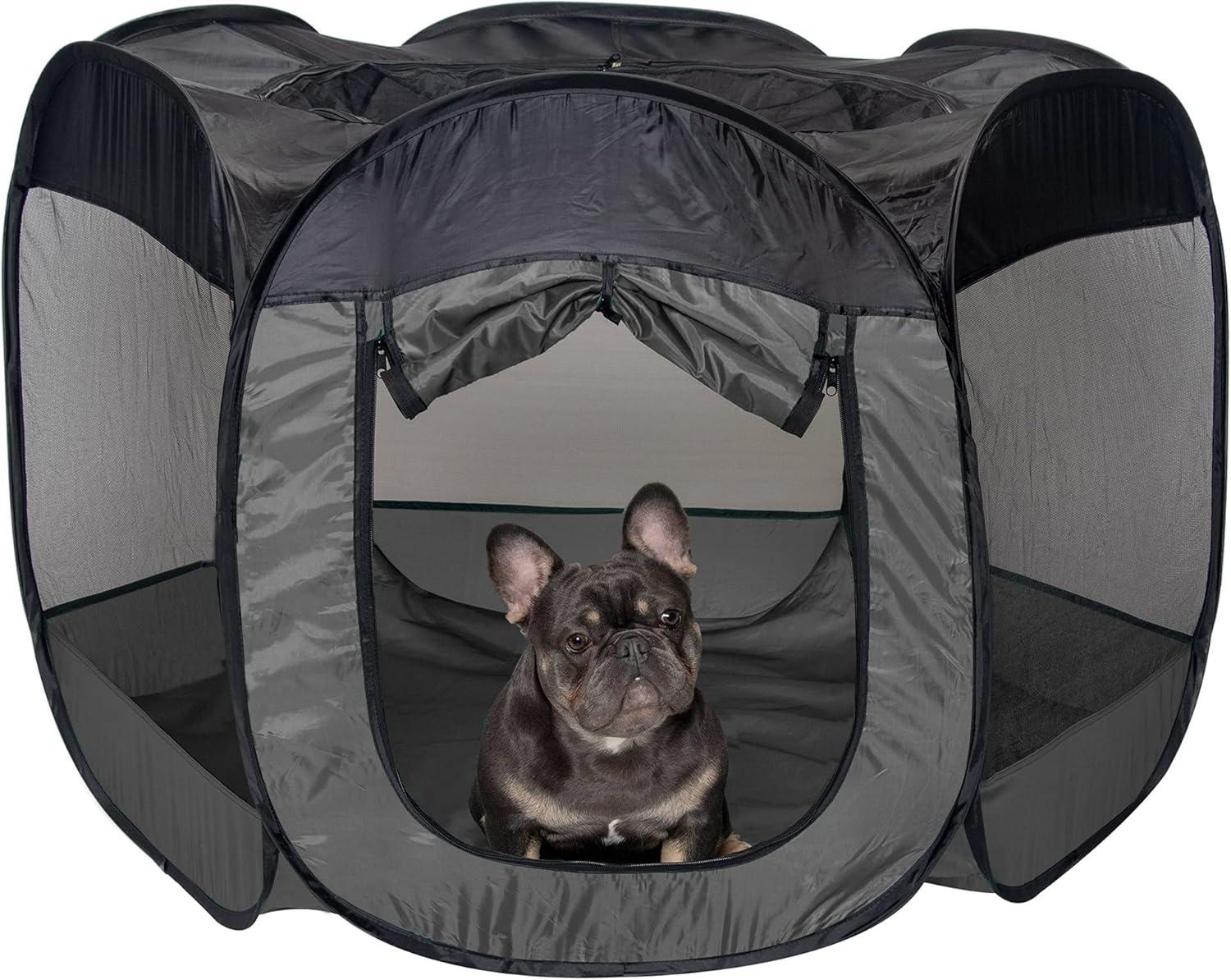 imageFurHaven Portable Pet Playpen for Dogs ampamp Cats Extra Large Indoor Kitten Playpen with Mesh Sides Foldable Dog Playpen for Small Dogs Pop Up Travel Dog Pen XLarge Sailor BlueGray
