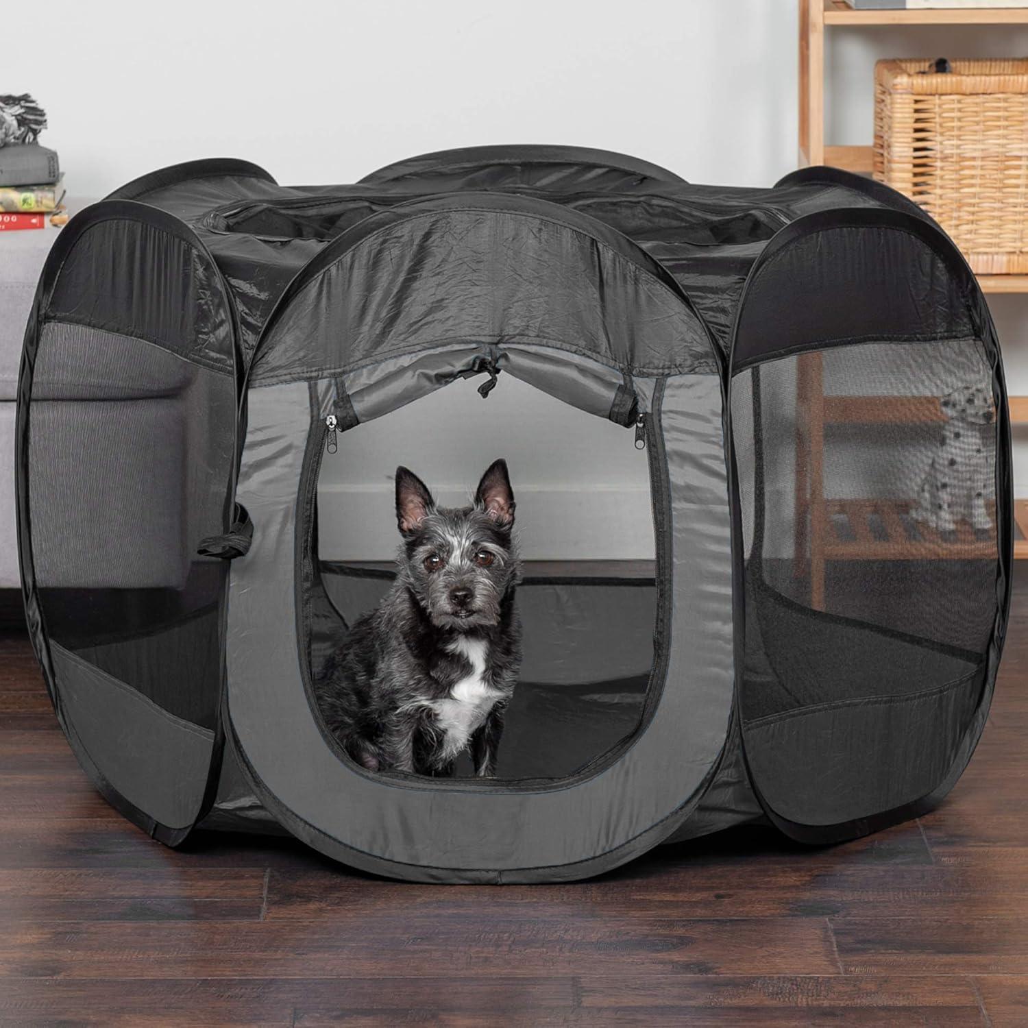 imageFurHaven Portable Pet Playpen for Dogs ampamp Cats Extra Large Indoor Kitten Playpen with Mesh Sides Foldable Dog Playpen for Small Dogs Pop Up Travel Dog Pen XLarge Sailor BlueHunter Green
