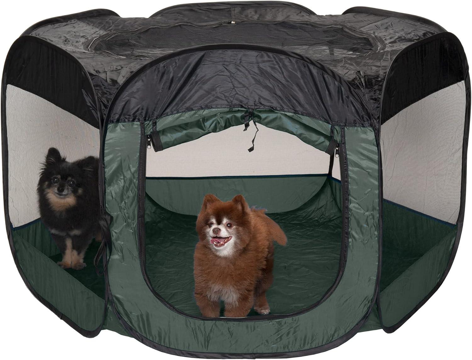 imageFurHaven Portable Pet Playpen for Dogs ampamp Cats Extra Large Indoor Kitten Playpen with Mesh Sides Foldable Dog Playpen for Small Dogs Pop Up Travel Dog Pen XLarge Sailor BlueHunter Green