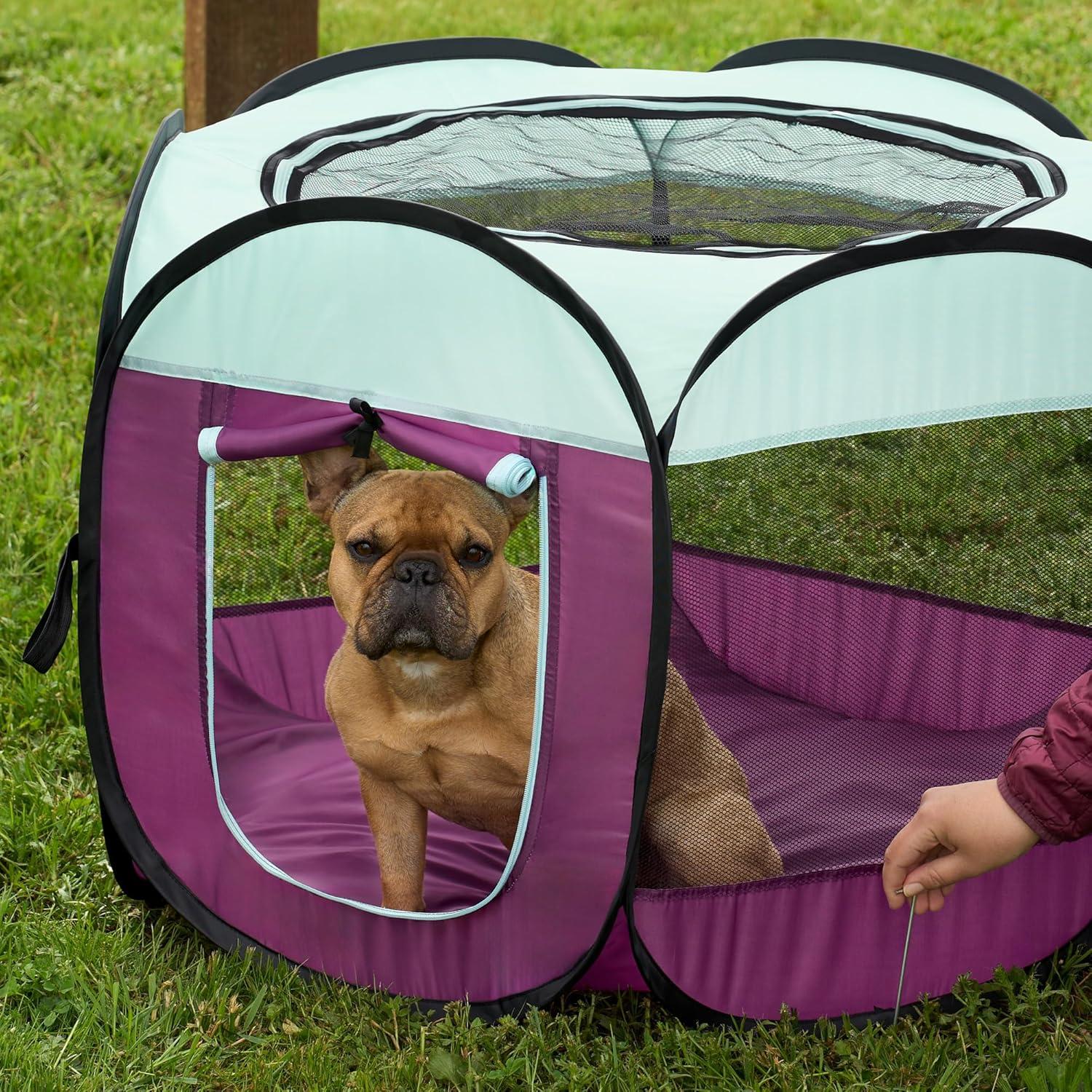 imageFurHaven Portable Pet Playpen for Dogs ampamp Cats Extra Large Indoor Kitten Playpen with Mesh Sides Foldable Dog Playpen for Small Dogs Pop Up Travel Dog Pen XLarge Sailor BluePurple