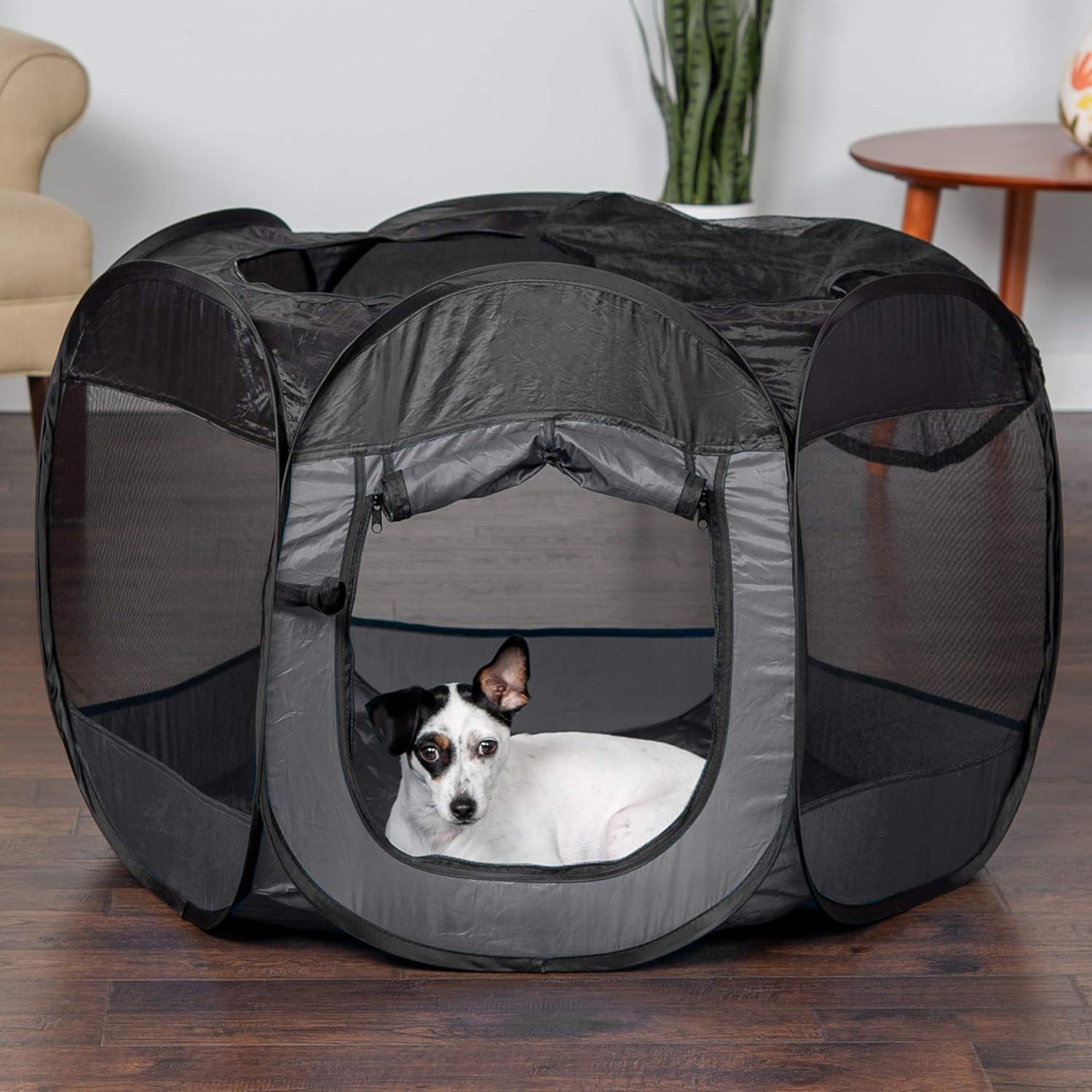 imageFurHaven Portable Pet Playpen for Dogs ampamp Cats Extra Large Indoor Kitten Playpen with Mesh Sides Foldable Dog Playpen for Small Dogs Pop Up Travel Dog Pen XLarge Sailor BlueGray