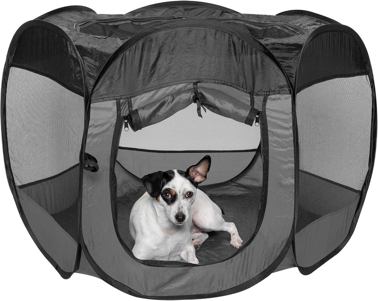 imageFurHaven Portable Pet Playpen for Dogs ampamp Cats Extra Large Indoor Kitten Playpen with Mesh Sides Foldable Dog Playpen for Small Dogs Pop Up Travel Dog Pen XLarge Sailor BlueGray