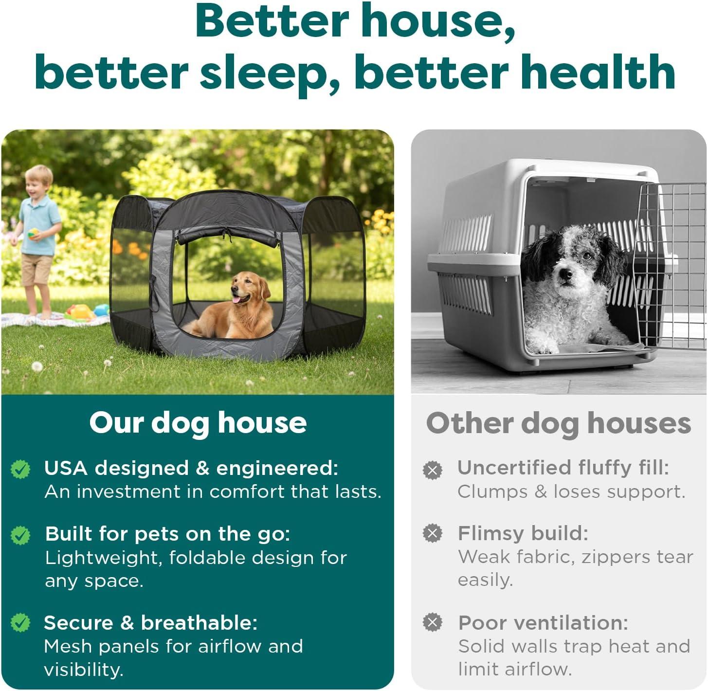 imageFurHaven Portable Pet Playpen for Dogs ampamp Cats Extra Large Indoor Kitten Playpen with Mesh Sides Foldable Dog Playpen for Small Dogs Pop Up Travel Dog Pen XLarge Sailor BlueGray
