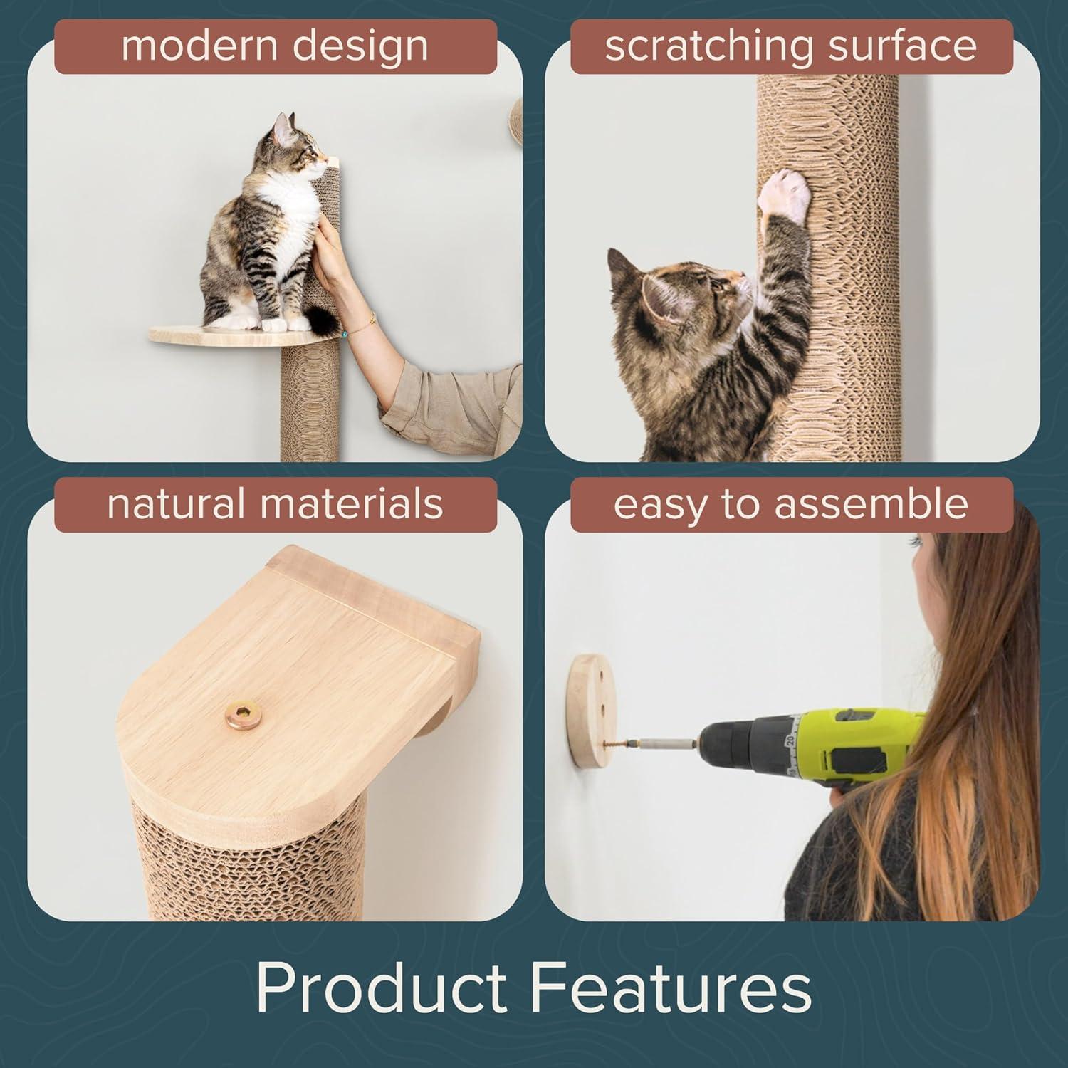 imageFurhaven 1575quot Tall Playground for Indoor Cats Ft Sisal Scratching Posts SelfGrooming Brush ampamp Toy Tiger Tough Hammock Interactive Playground Silver One SizeAscentials Sunrise Steps