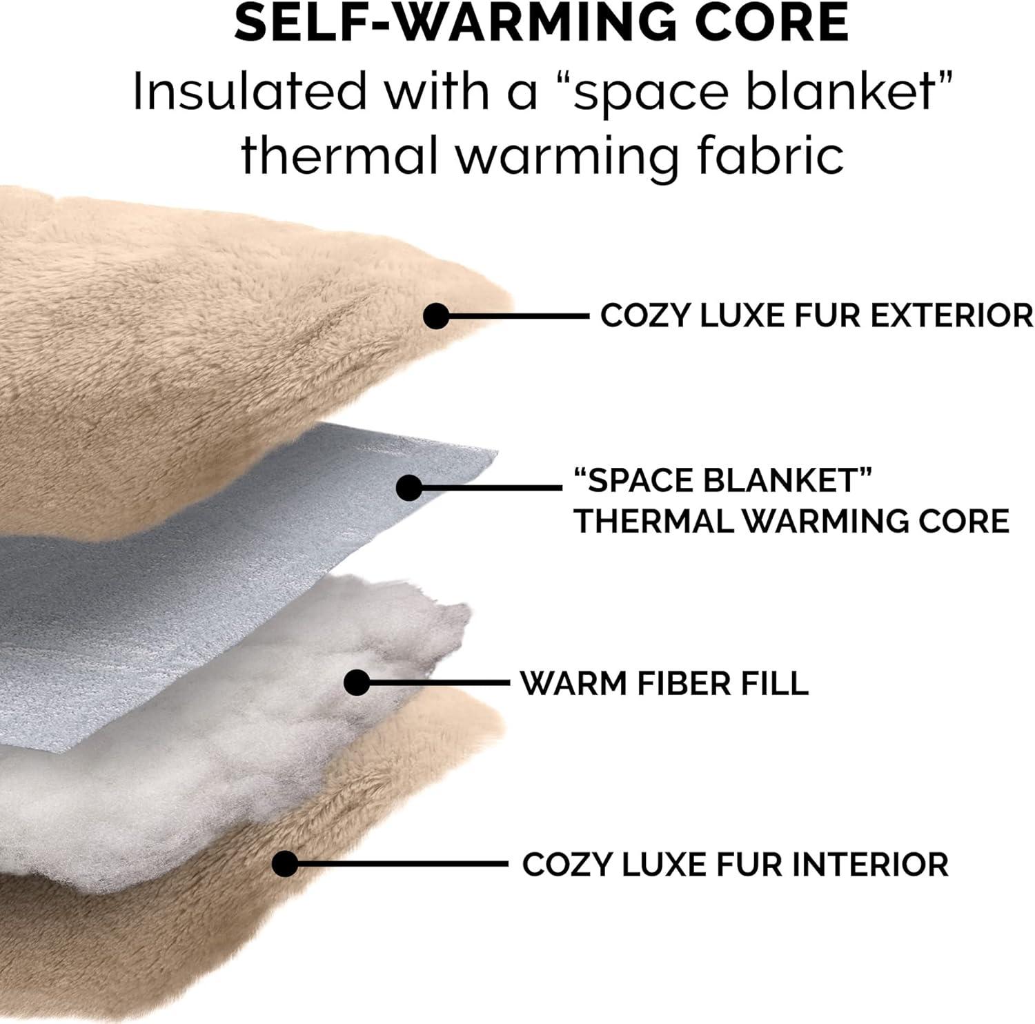 imageFurhaven 20quot Round SelfWarming Pet Bed for Indoor Cats ampamp Small Dogs 100 Washable For Pets Up to 20 lbs Hi Lo Plush Luxe Faux Fur Cuddler Cream SmallHi Lo Cuddler Faux Fur Cream