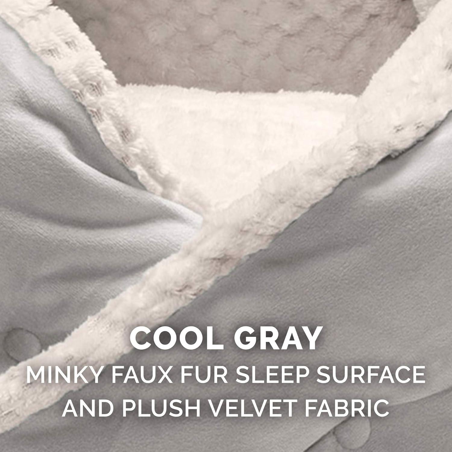 imageFurhaven 24quot Round Pet Bed for Indoor Cats ampamp MediumSmall Dogs 100 Washable For Pets Up to 35 lbs Minky Plush ampamp Velvet Hug Bed Silver Gray 24inchHug Bed Minky Velvet Silver Gray