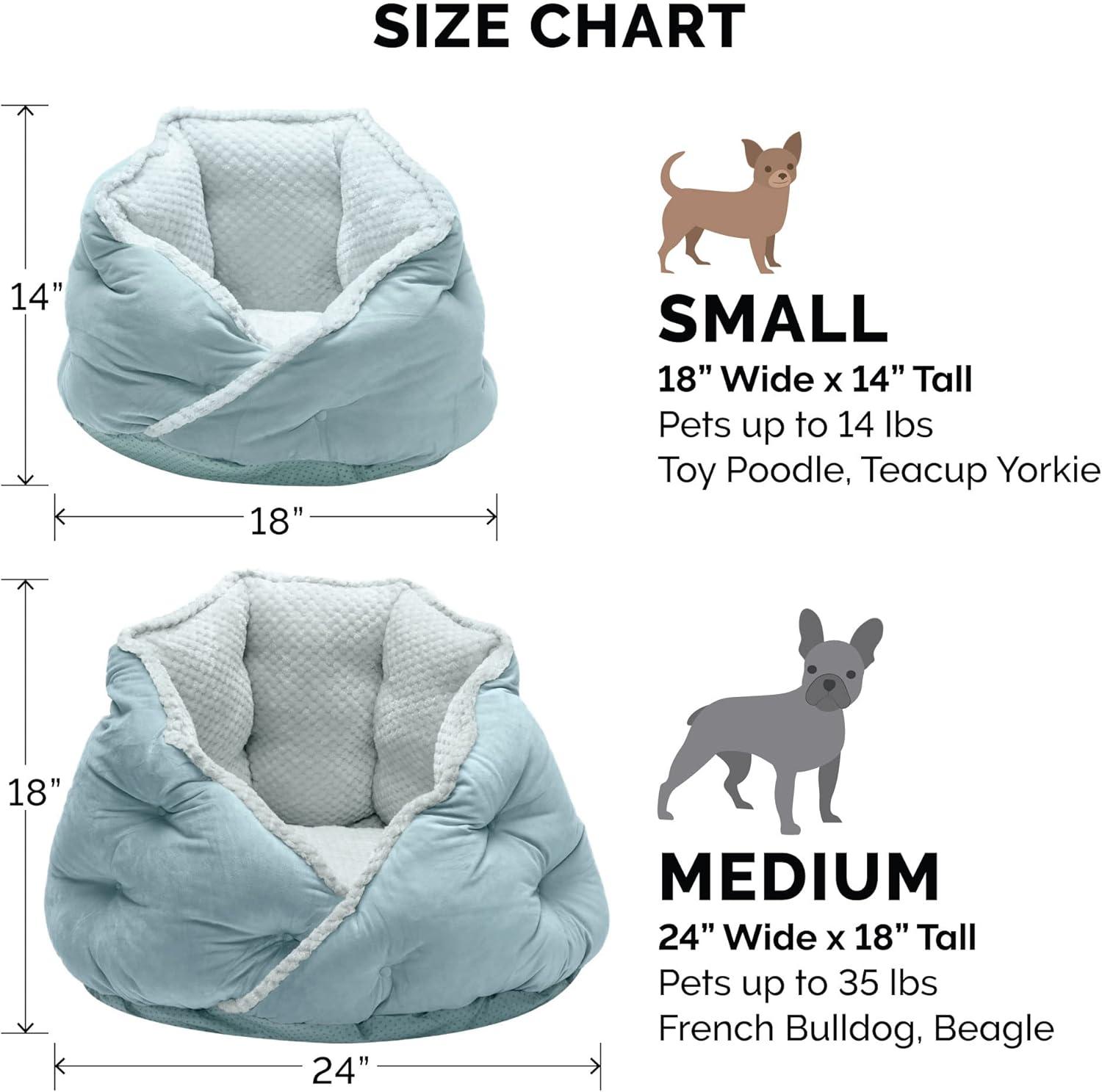 imageFurhaven 24quot Round Pet Bed for Indoor Cats ampamp MediumSmall Dogs 100 Washable For Pets Up to 35 lbs Minky Plush ampamp Velvet Hug Bed Silver Gray 24inchHug Bed Minky Velvet Aquamarine
