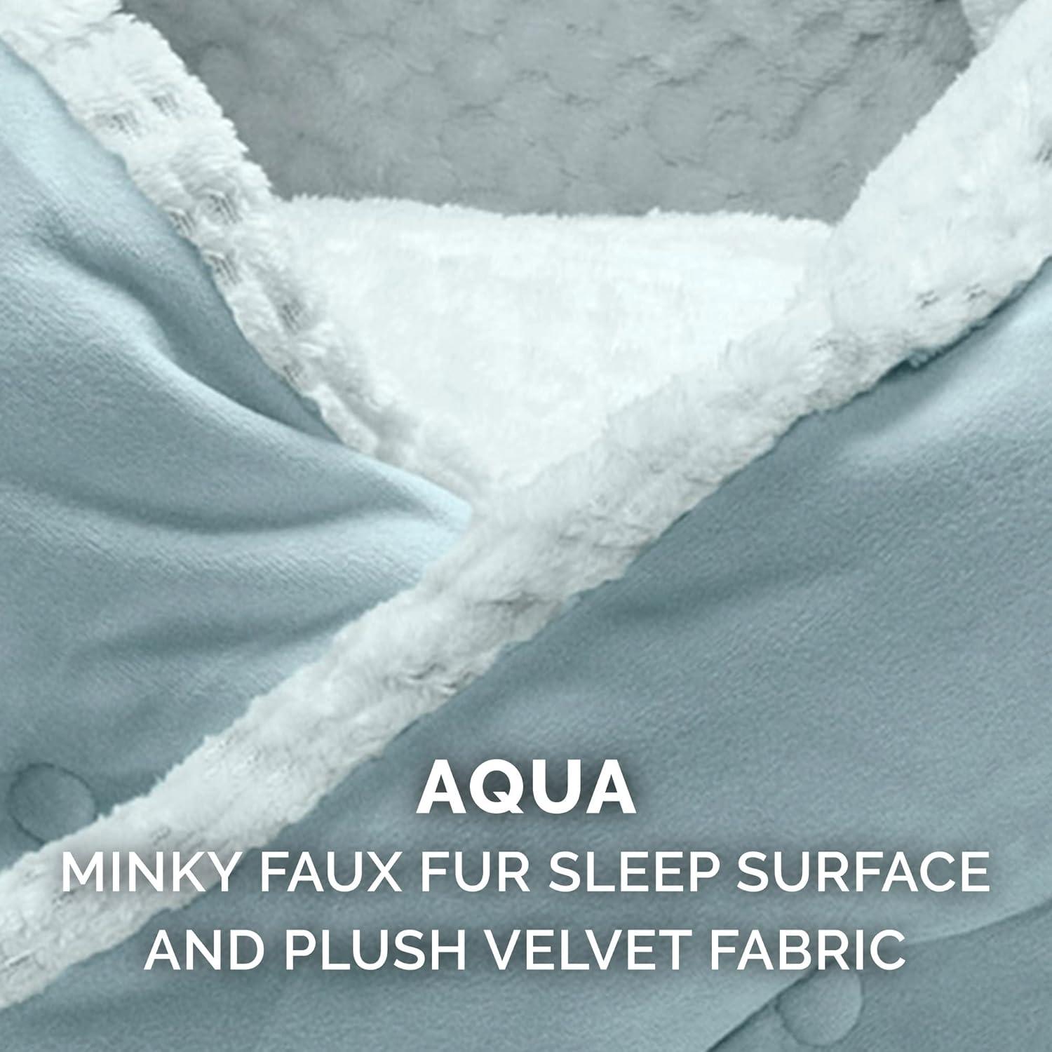 imageFurhaven 24quot Round Pet Bed for Indoor Cats ampamp MediumSmall Dogs 100 Washable For Pets Up to 35 lbs Minky Plush ampamp Velvet Hug Bed Silver Gray 24inchHug Bed Minky Velvet Aquamarine