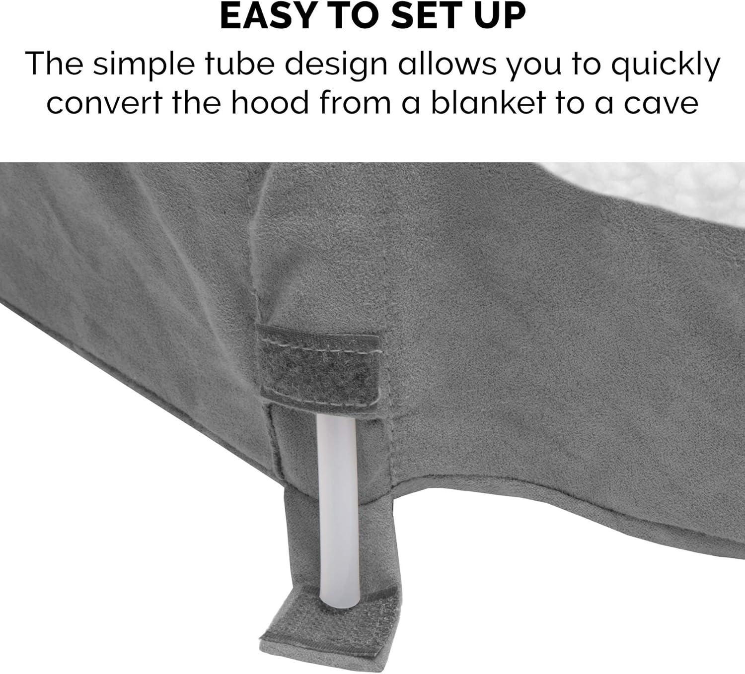 imageFurhaven 26quot Round Cooling Gel Dog Bed for MediumSmall Dogs w Removable Washable Cover For Dogs Up to 30 lbs Sherpa ampamp Suede Snuggery Espresso 26inchFaux Lambswool Suede Gray