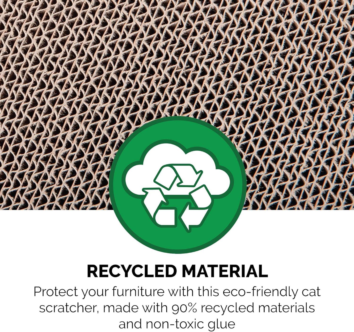imageFurhaven 2Pack Scratching Boards w Catnip ampamp WallMounting Hooks for Indoor Cats Reversible WallMounted Corrugated Cat Scratchers GrayWhite Print Standard2PackSeaglass