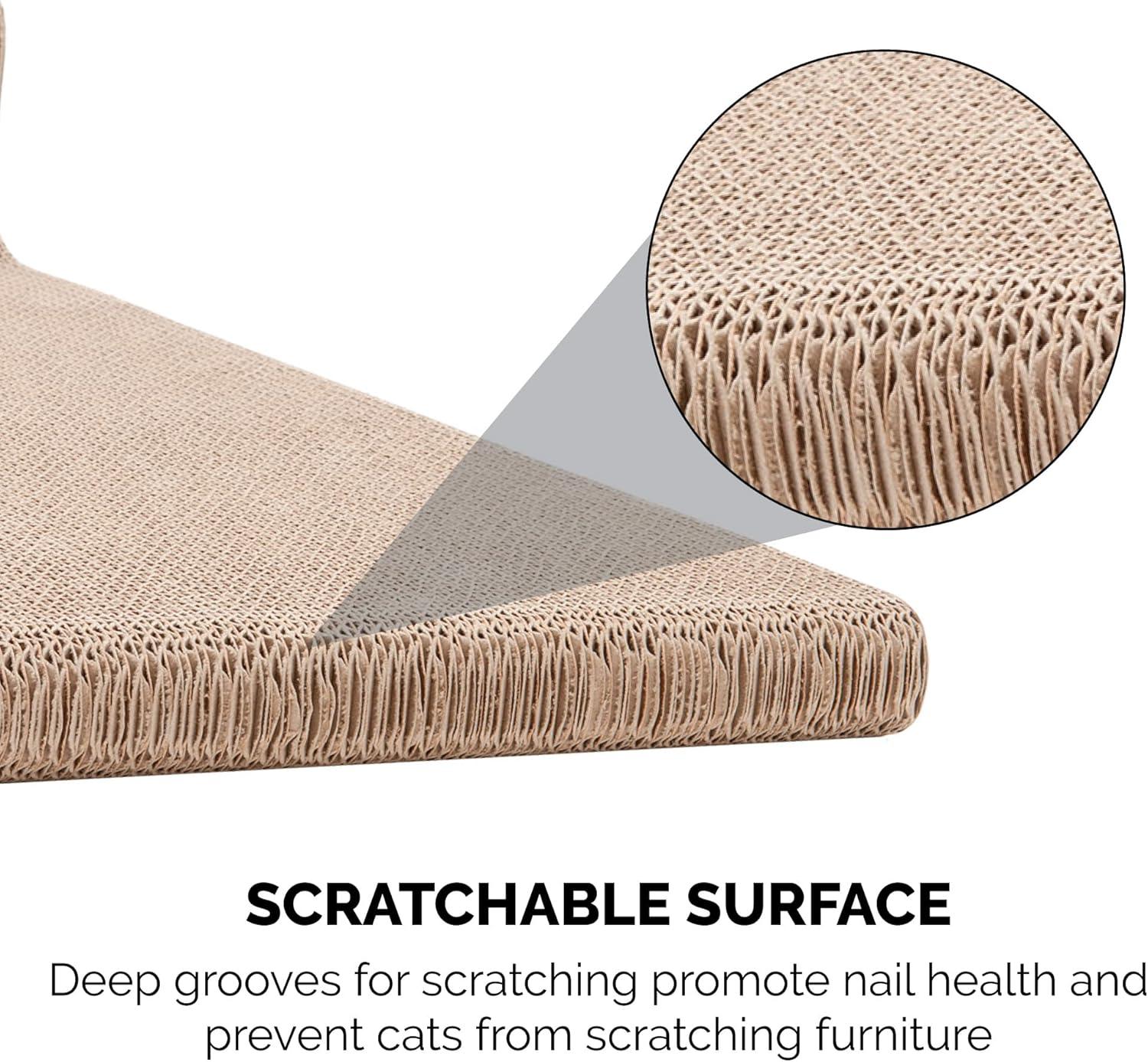 imageFurhaven 2Pack Scratching Boards w Catnip ampamp WallMounting Hooks for Indoor Cats Reversible WallMounted Corrugated Cat Scratchers GrayWhite Print Standard2PackGray