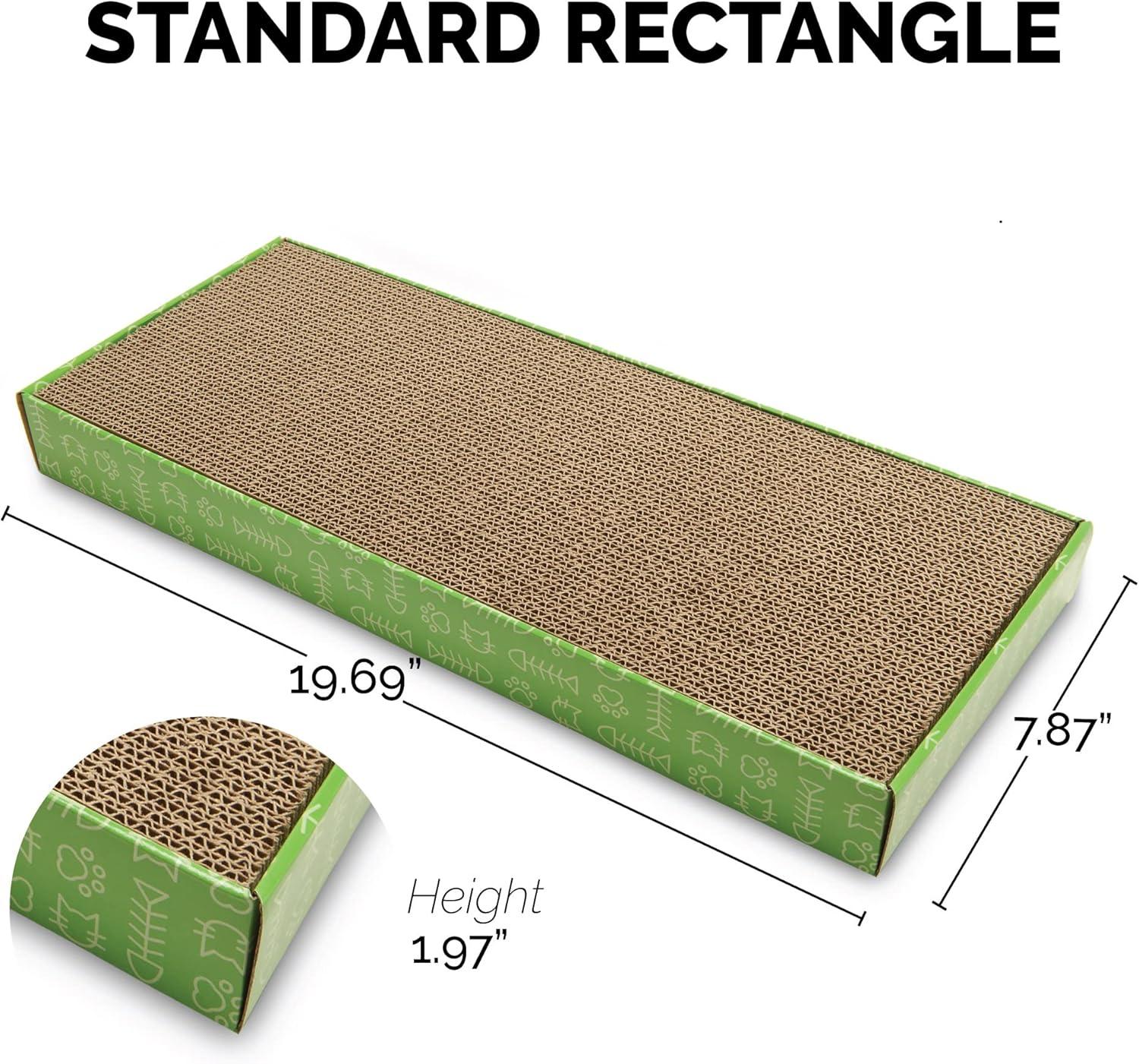 imageFurhaven 2Pack Scratching Boards w Catnip ampamp WallMounting Hooks for Indoor Cats Reversible WallMounted Corrugated Cat Scratchers GrayWhite Print Standard2PackStandard Green
