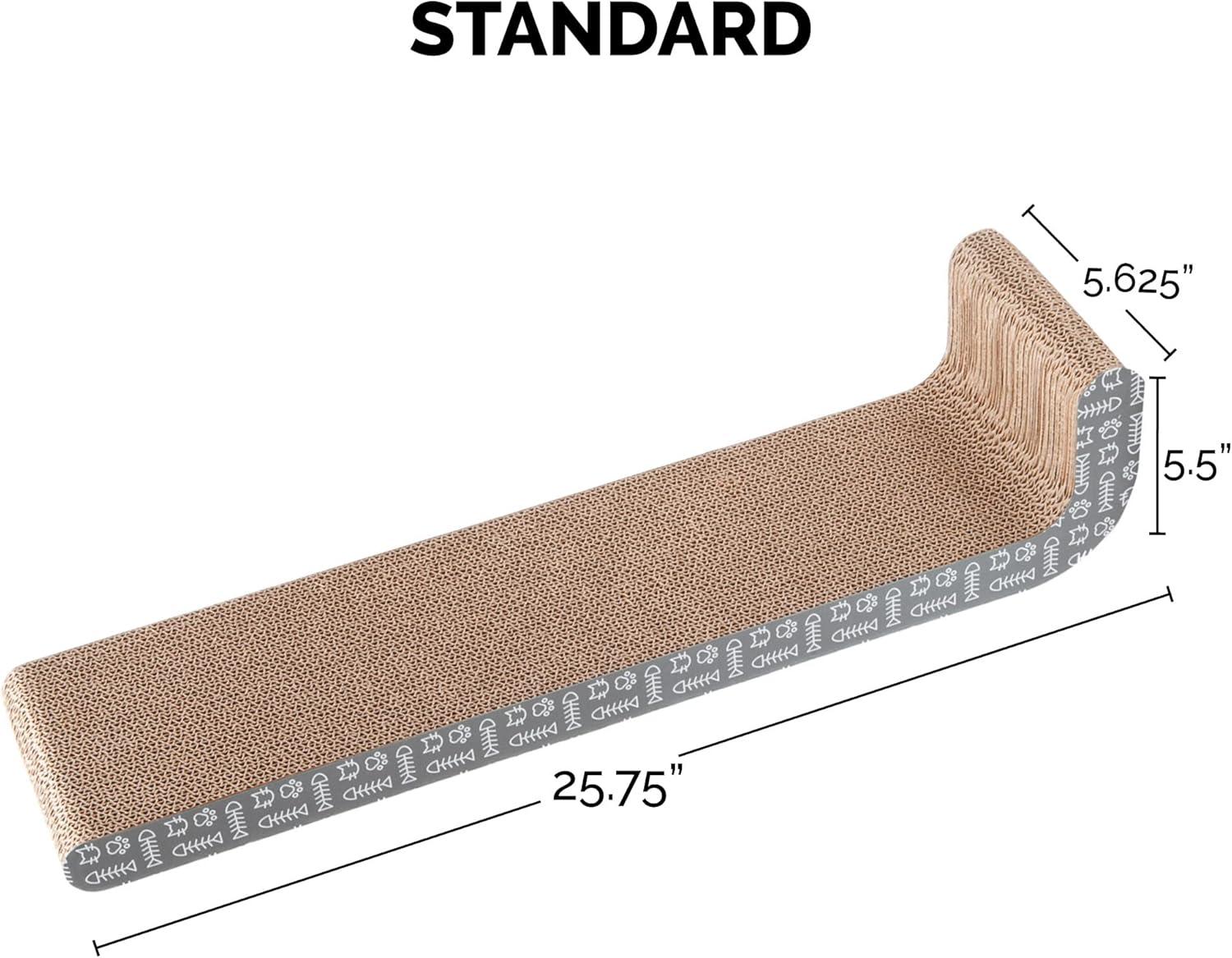 imageFurhaven 2Pack Scratching Boards w Catnip ampamp WallMounting Hooks for Indoor Cats Reversible WallMounted Corrugated Cat Scratchers GrayWhite Print Standard2PackGray