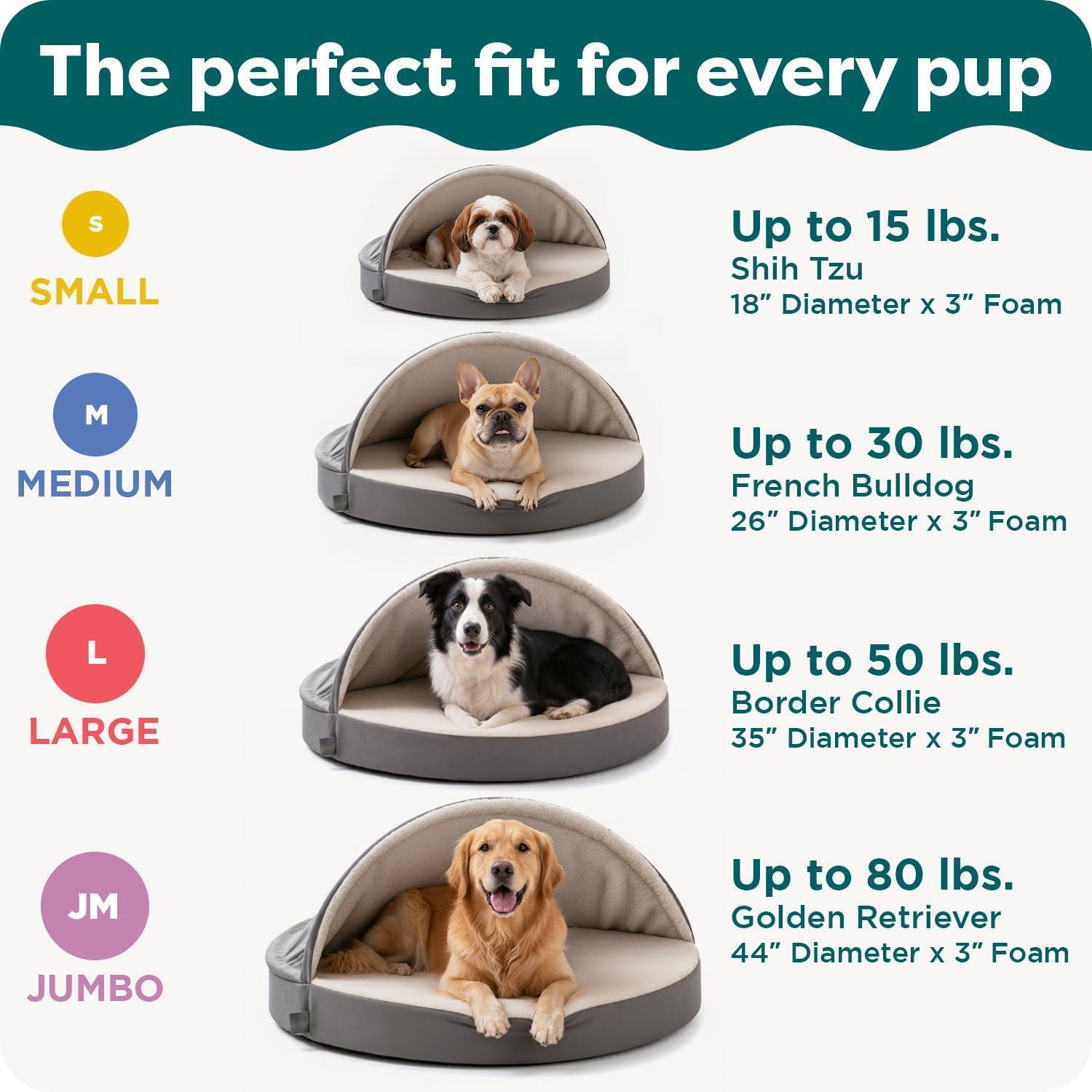 imageFurhaven 44quot Round Orthopedic Dog Bed for Large Dogs w Removable Washable Cover For Dogs Up to 80 lbs Sherpa ampamp Suede Snuggery Gray 44inchGray
