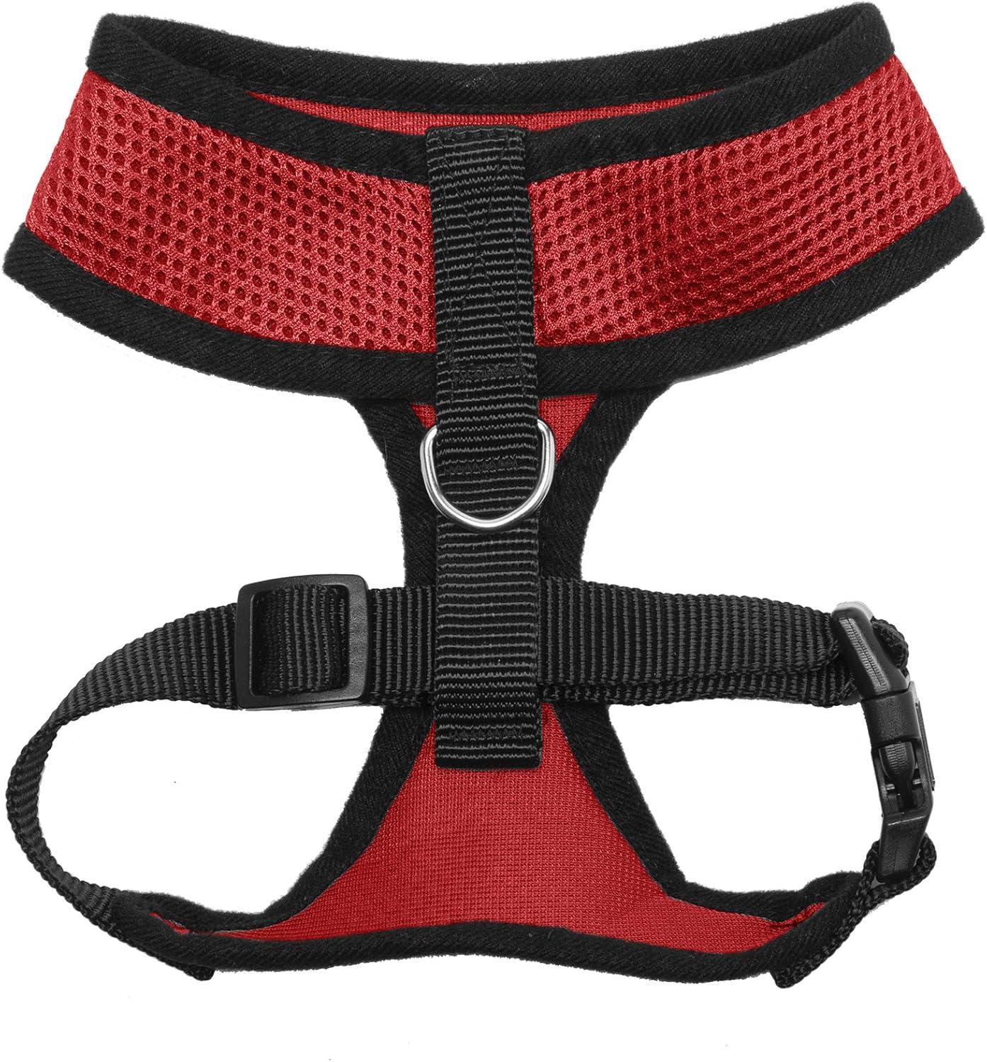 imageFurhaven Adjustable Padded Mesh Dog Harness Red Medium