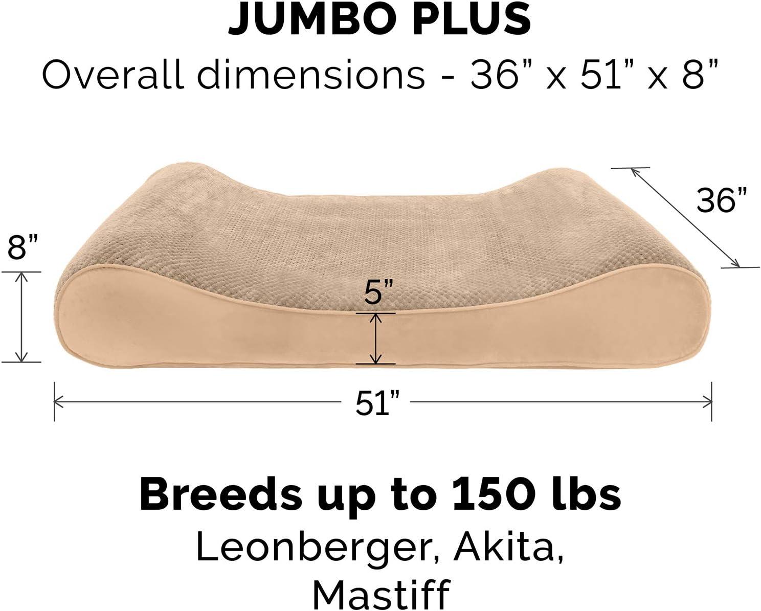 imageFurhaven Cooling Gel Dog Bed for Large Dogs w Removable Washable Cover For Dogs Up to 75 lbs Ultra Plush Faux Fur ampamp Suede Luxe Lounger Contour Mattress Chocolate JumboXLCamel