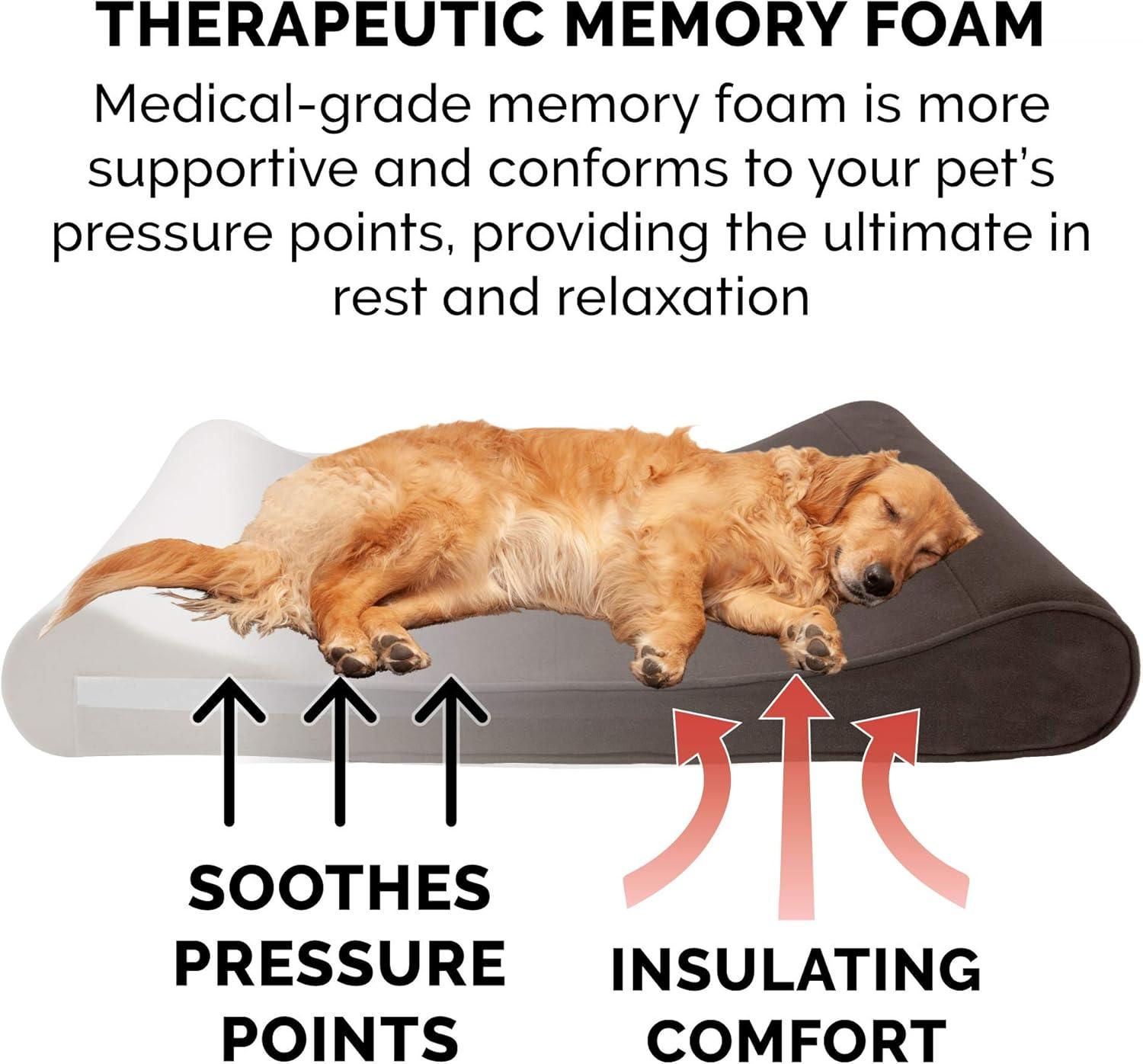 imageFurhaven Cooling Gel Dog Bed for Large Dogs w Removable Washable Cover For Dogs Up to 75 lbs Ultra Plush Faux Fur ampamp Suede Luxe Lounger Contour Mattress Chocolate JumboXLMicrovelvet Espresso