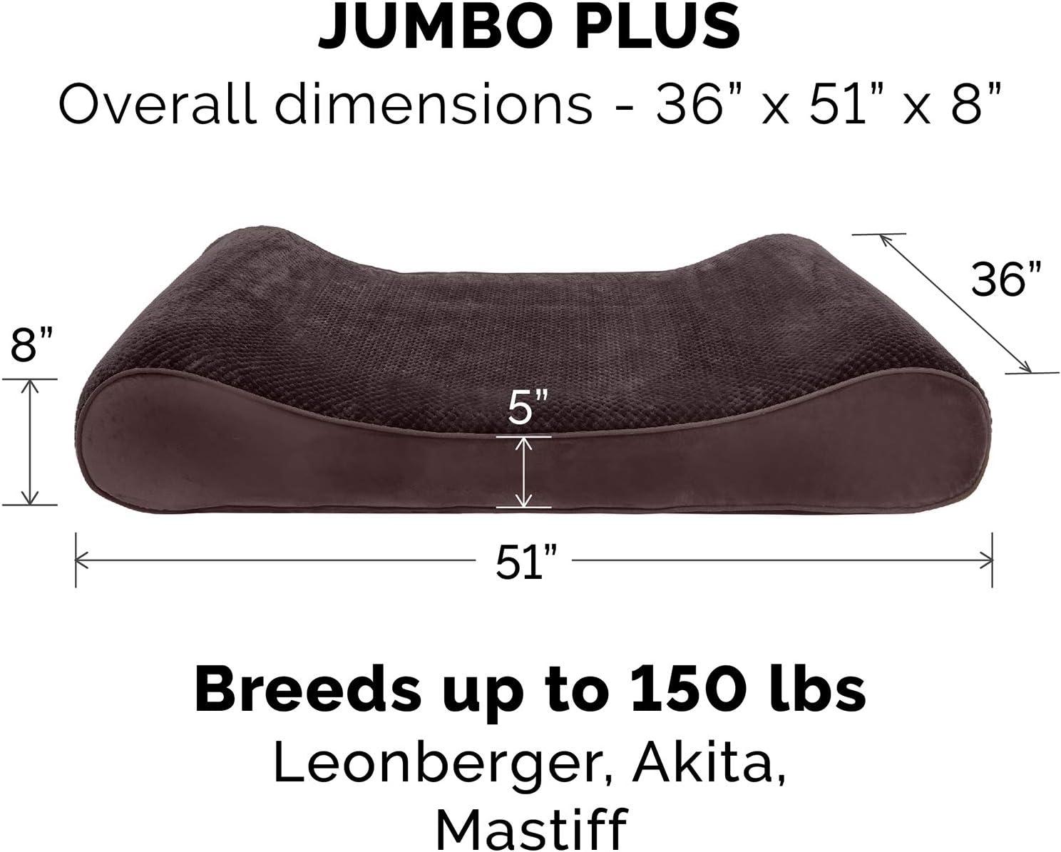 imageFurhaven Cooling Gel Dog Bed for Large Dogs w Removable Washable Cover For Dogs Up to 75 lbs Ultra Plush Faux Fur ampamp Suede Luxe Lounger Contour Mattress Chocolate JumboXLEspresso