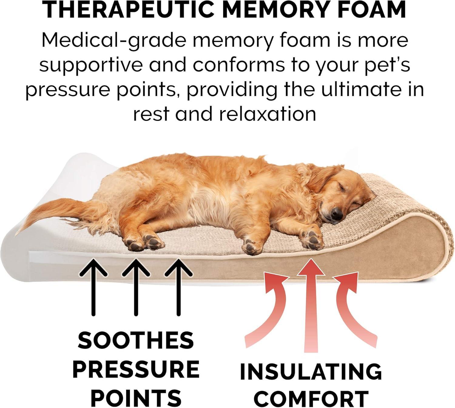 imageFurhaven Cooling Gel Dog Bed for Large Dogs w Removable Washable Cover For Dogs Up to 75 lbs Ultra Plush Faux Fur ampamp Suede Luxe Lounger Contour Mattress Chocolate JumboXLCamel