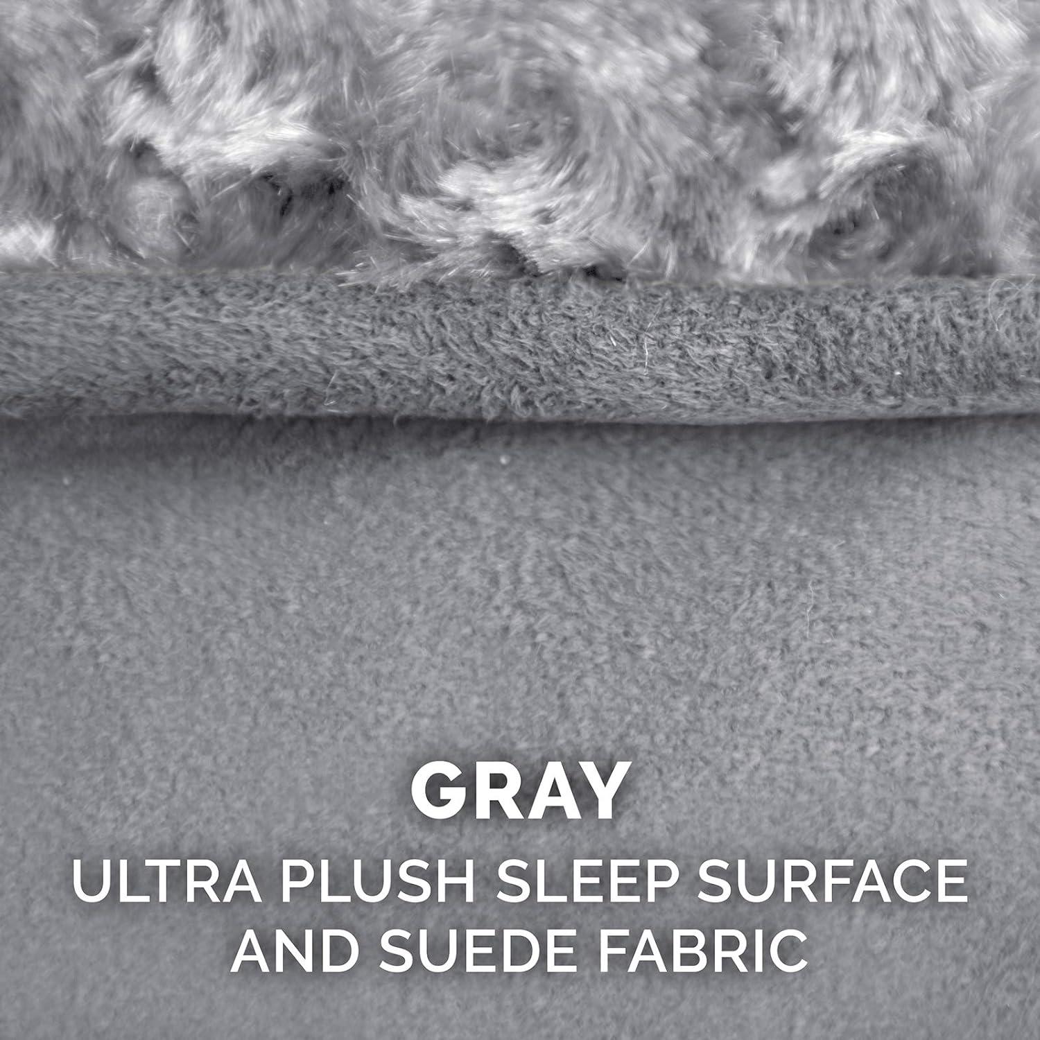 imageFurhaven Cooling Gel Dog Bed for Large Dogs w Removable Washable Cover For Dogs Up to 75 lbs Ultra Plush Faux Fur ampamp Suede Luxe Lounger Contour Mattress Chocolate JumboXLGray