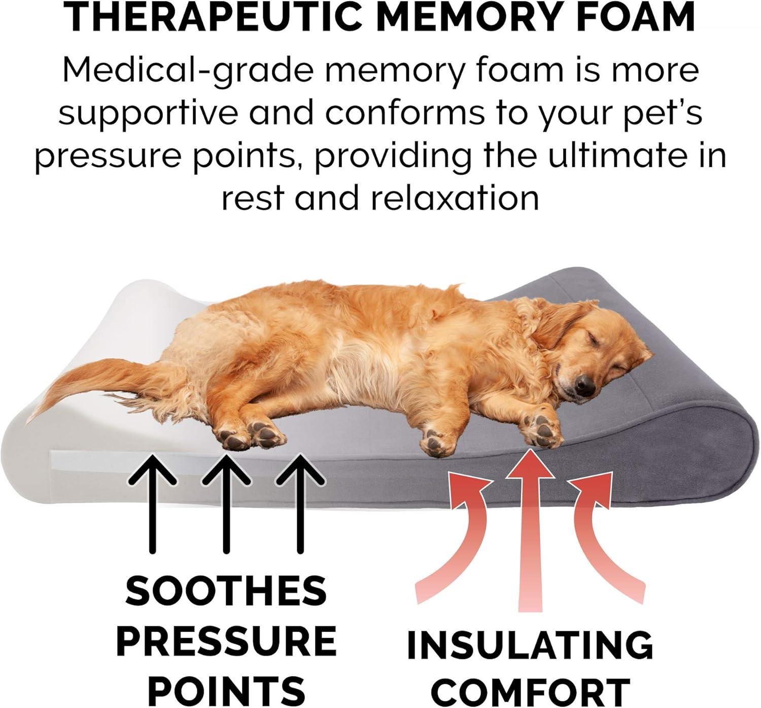 imageFurhaven Cooling Gel Dog Bed for Large Dogs w Removable Washable Cover For Dogs Up to 75 lbs Ultra Plush Faux Fur ampamp Suede Luxe Lounger Contour Mattress Chocolate JumboXLGray