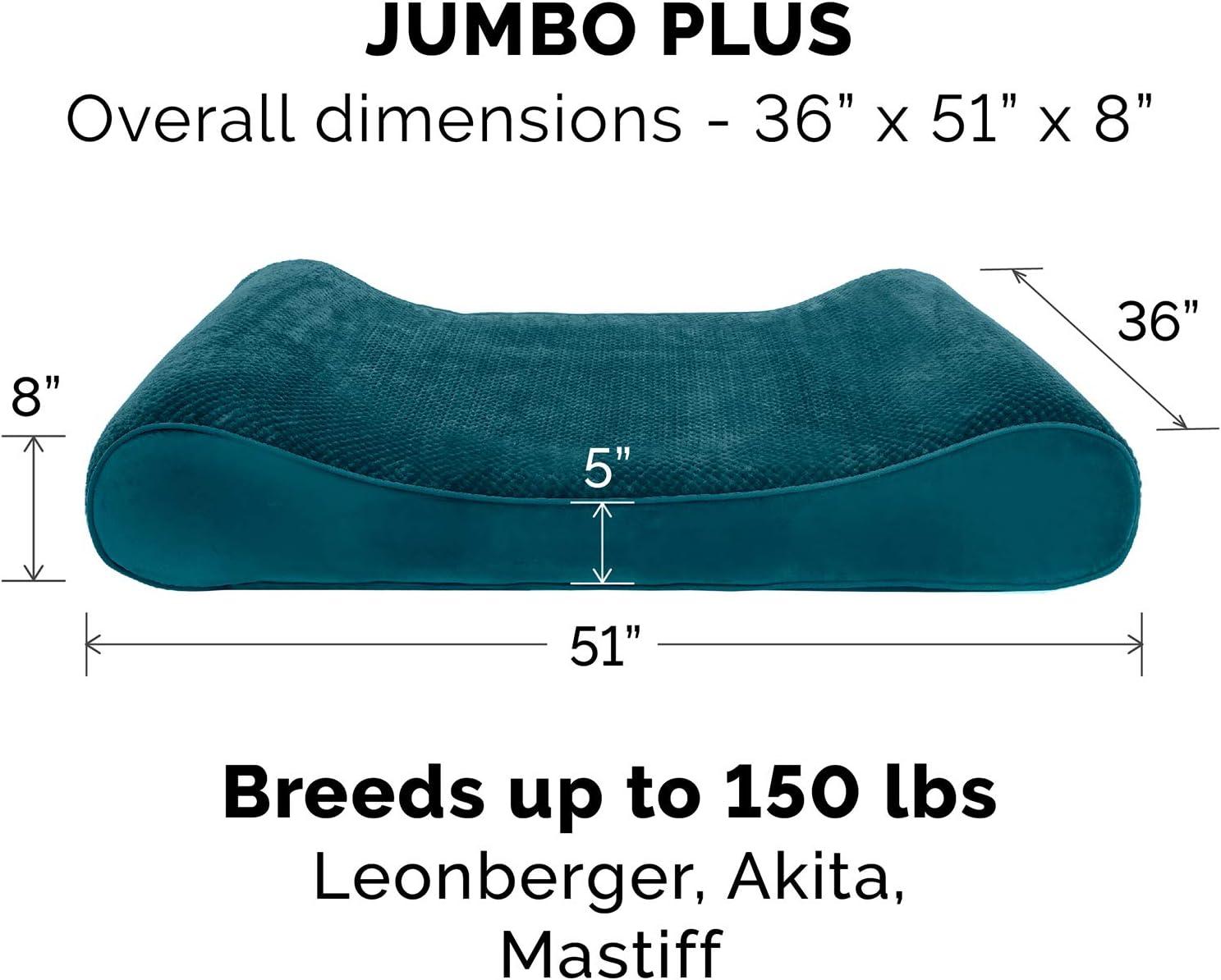 imageFurhaven Cooling Gel Dog Bed for Large Dogs w Removable Washable Cover For Dogs Up to 75 lbs Ultra Plush Faux Fur ampamp Suede Luxe Lounger Contour Mattress Chocolate JumboXLSpruce Blue