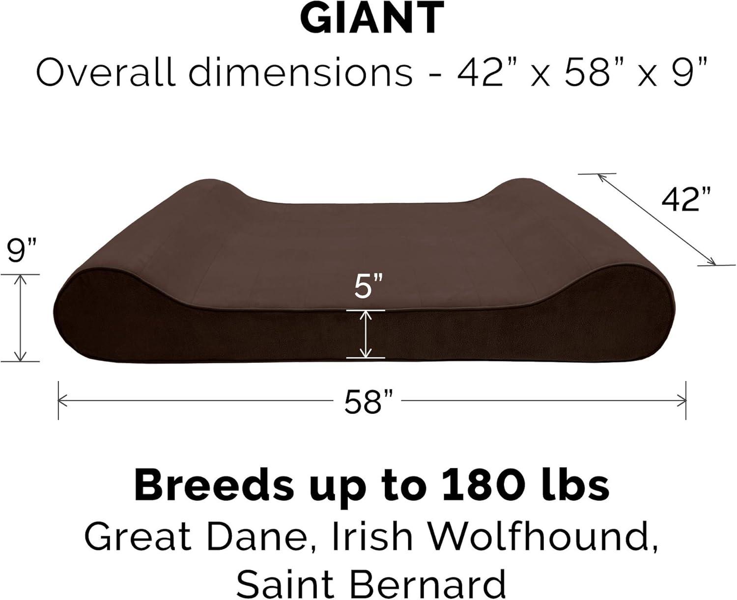 imageFurhaven Cooling Gel Dog Bed for Large Dogs w Removable Washable Cover For Dogs Up to 75 lbs Ultra Plush Faux Fur ampamp Suede Luxe Lounger Contour Mattress Chocolate JumboXLEspresso