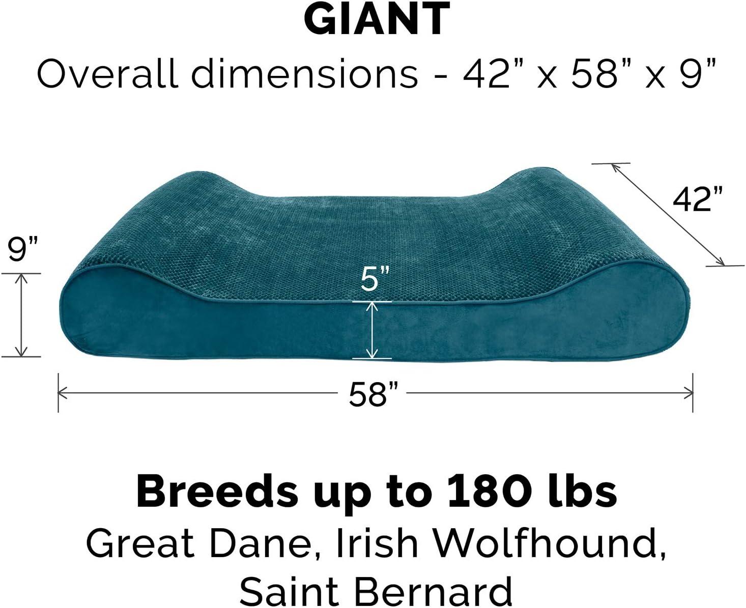 imageFurhaven Cooling Gel Dog Bed for Large Dogs w Removable Washable Cover For Dogs Up to 75 lbs Ultra Plush Faux Fur ampamp Suede Luxe Lounger Contour Mattress Chocolate JumboXLSpruce Blue Minky Plush Velvet Luxe