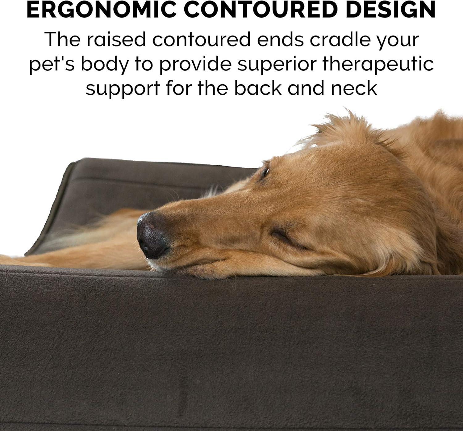 imageFurhaven Cooling Gel Dog Bed for Large Dogs w Removable Washable Cover For Dogs Up to 75 lbs Ultra Plush Faux Fur ampamp Suede Luxe Lounger Contour Mattress Chocolate JumboXLMicrovelvet Espresso