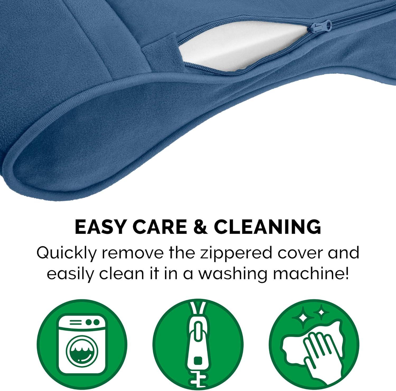 imageFurhaven Cooling Gel Dog Bed for Large Dogs w Removable Washable Cover For Dogs Up to 75 lbs Ultra Plush Faux Fur ampamp Suede Luxe Lounger Contour Mattress Chocolate JumboXLStellar Blue Microvelvet Luxe