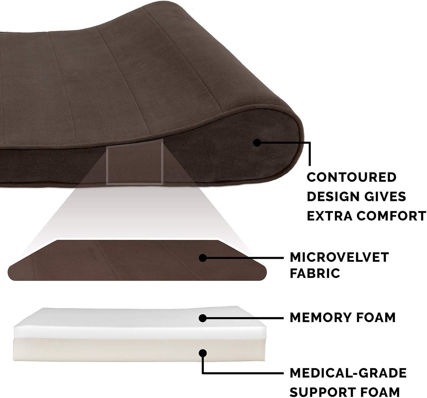 imageFurhaven Cooling Gel Dog Bed for Large Dogs w Removable Washable Cover For Dogs Up to 75 lbs Ultra Plush Faux Fur ampamp Suede Luxe Lounger Contour Mattress Chocolate JumboXLMicrovelvet Espresso