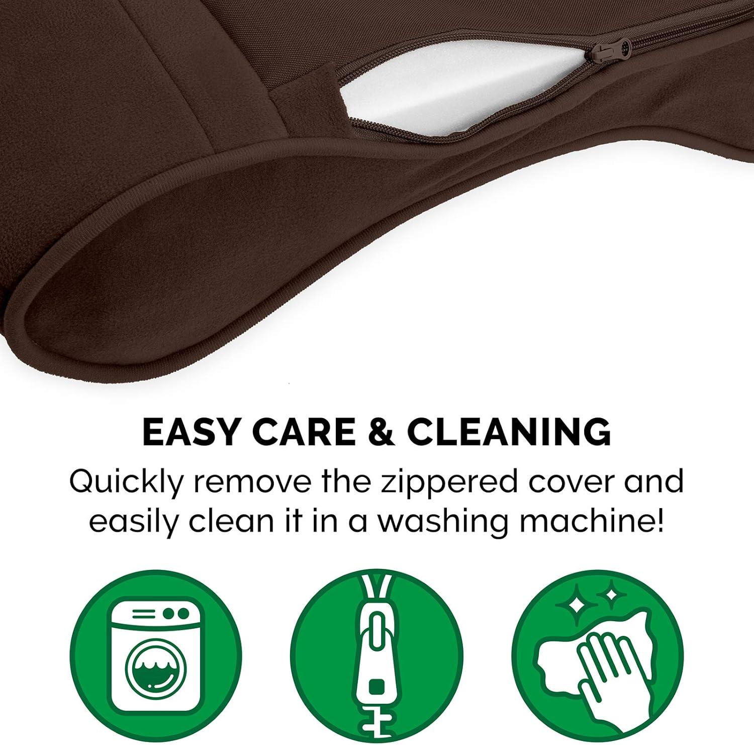 imageFurhaven Cooling Gel Dog Bed for Large Dogs w Removable Washable Cover For Dogs Up to 75 lbs Ultra Plush Faux Fur ampamp Suede Luxe Lounger Contour Mattress Chocolate JumboXLMicrovelvet Espresso