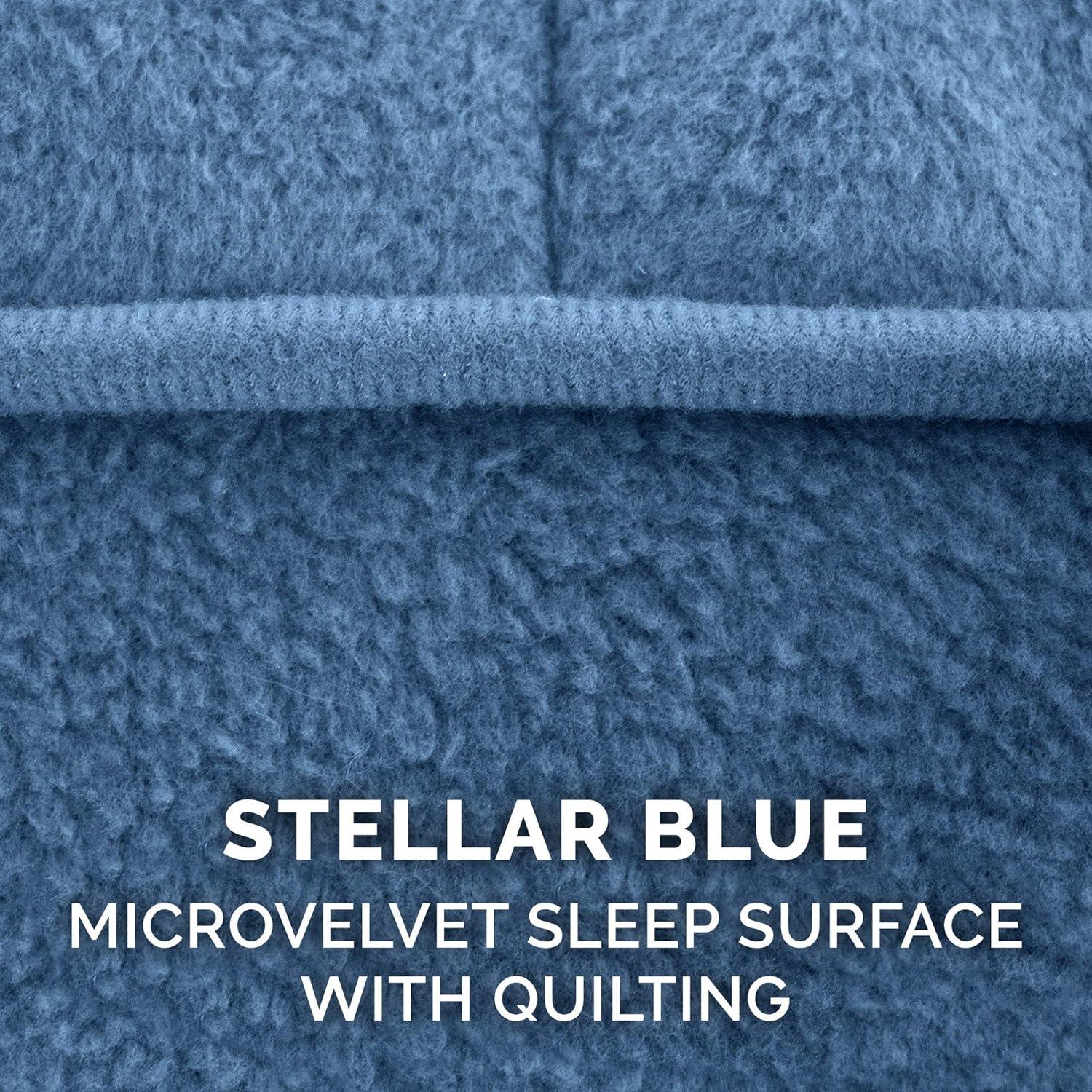 imageFurhaven Cooling Gel Dog Bed for Large Dogs w Removable Washable Cover For Dogs Up to 75 lbs Ultra Plush Faux Fur ampamp Suede Luxe Lounger Contour Mattress Chocolate JumboXLStellar Blue Microvelvet Luxe