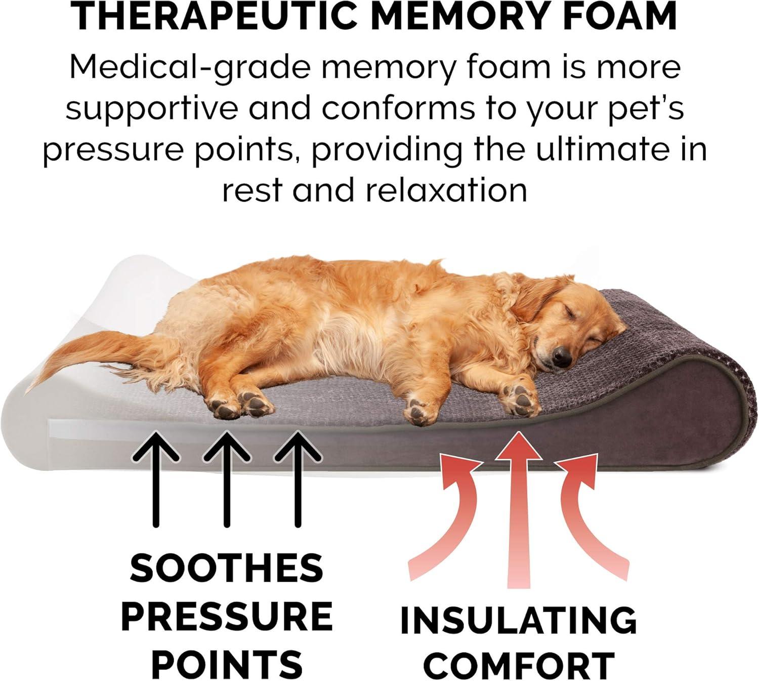 imageFurhaven Cooling Gel Dog Bed for Large Dogs w Removable Washable Cover For Dogs Up to 75 lbs Ultra Plush Faux Fur ampamp Suede Luxe Lounger Contour Mattress Chocolate JumboXLEspresso