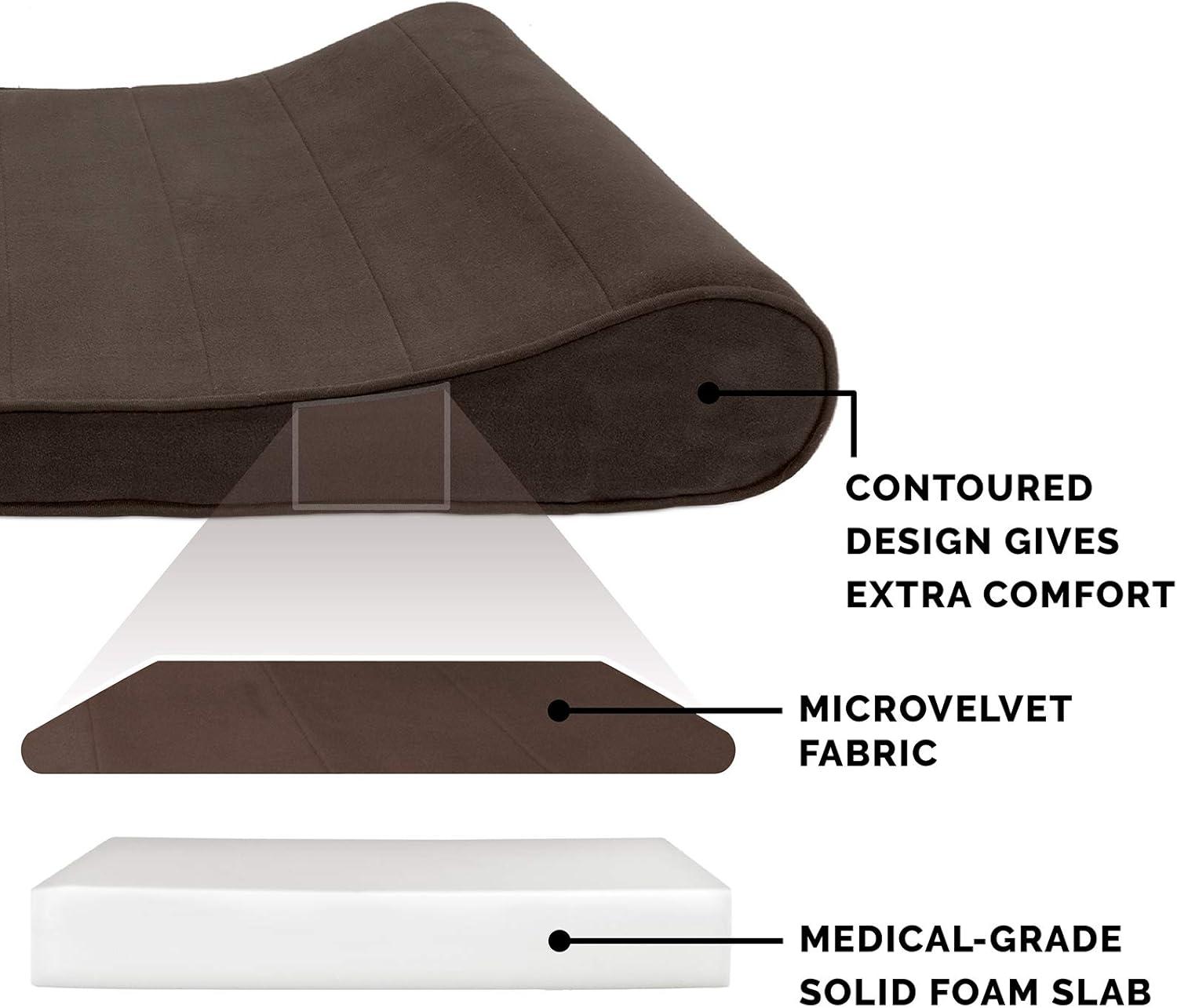 imageFurhaven Cooling Gel Dog Bed for Large Dogs w Removable Washable Cover For Dogs Up to 75 lbs Ultra Plush Faux Fur ampamp Suede Luxe Lounger Contour Mattress Chocolate JumboXLEspresso