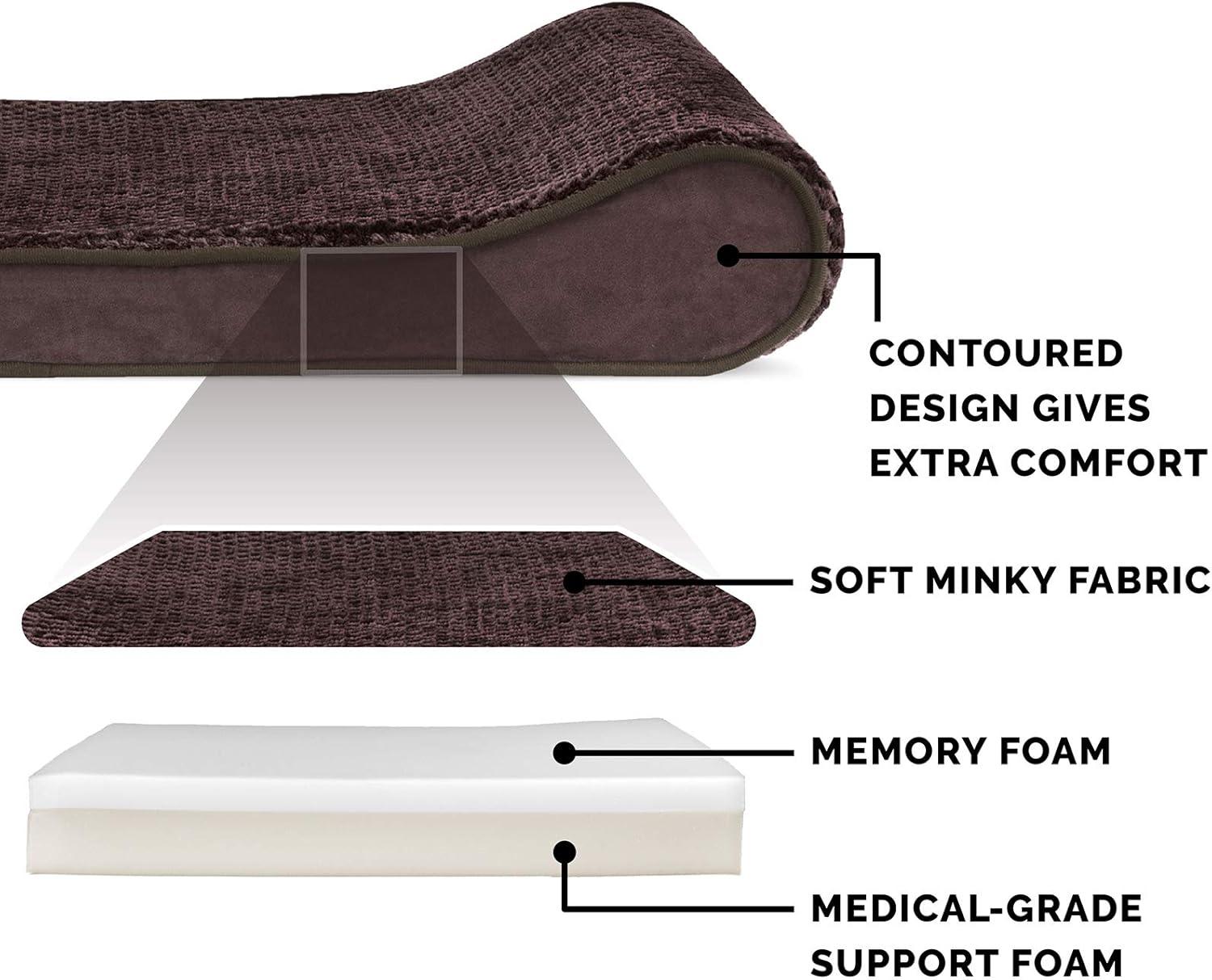 imageFurhaven Cooling Gel Dog Bed for Large Dogs w Removable Washable Cover For Dogs Up to 75 lbs Ultra Plush Faux Fur ampamp Suede Luxe Lounger Contour Mattress Chocolate JumboXLEspresso