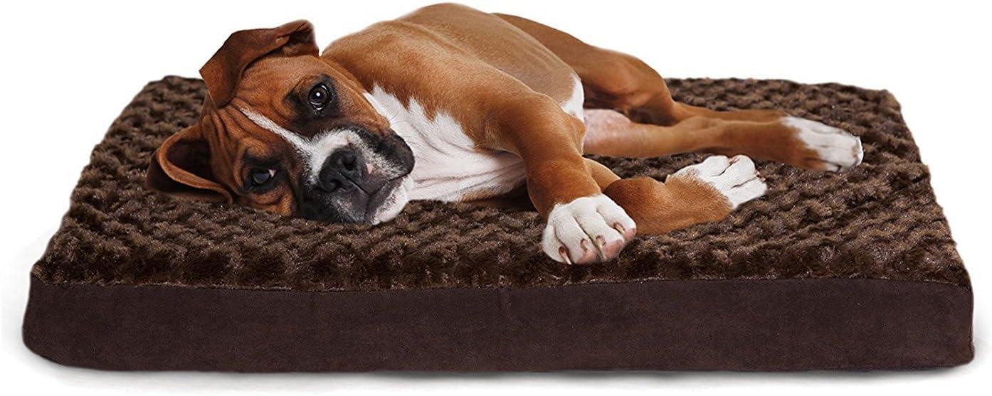 imageFurhaven Cooling Gel Dog Bed for Large Dogs w Removable Washable Cover For Dogs Up to 95 lbs Ultra Plush Faux Fur ampamp Suede Mattress Gray JumboXXLUltra Plush Curly Faux Fur Gray