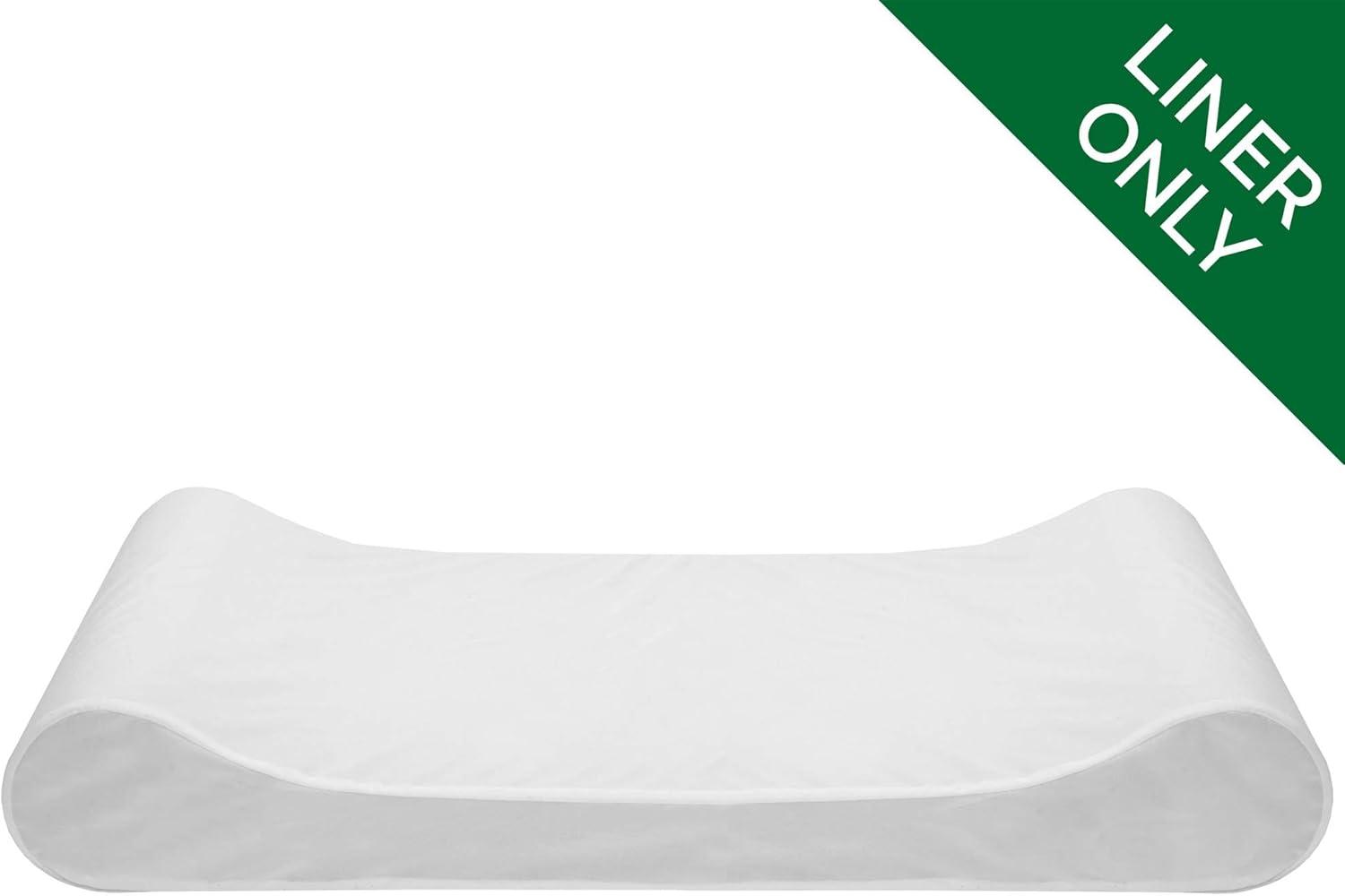 imageFurhaven Dog Bed Liner WaterResistant Contour Luxe Lounger Foam Mattress Protector Cover White Jumbo XLargeWhite