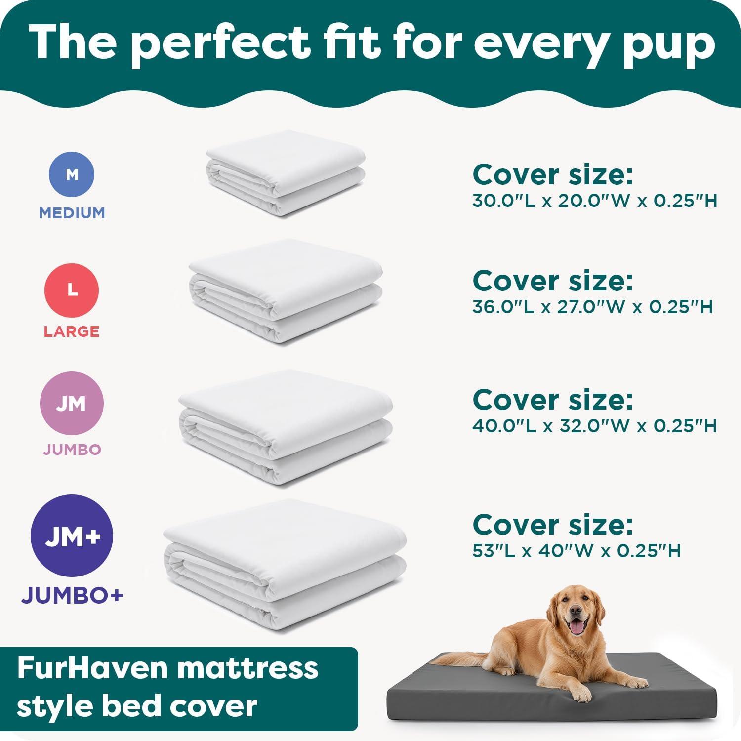 imageFurhaven Dog Bed Liner WaterResistant Foam Mattress Protector Cover White LargeWhite
