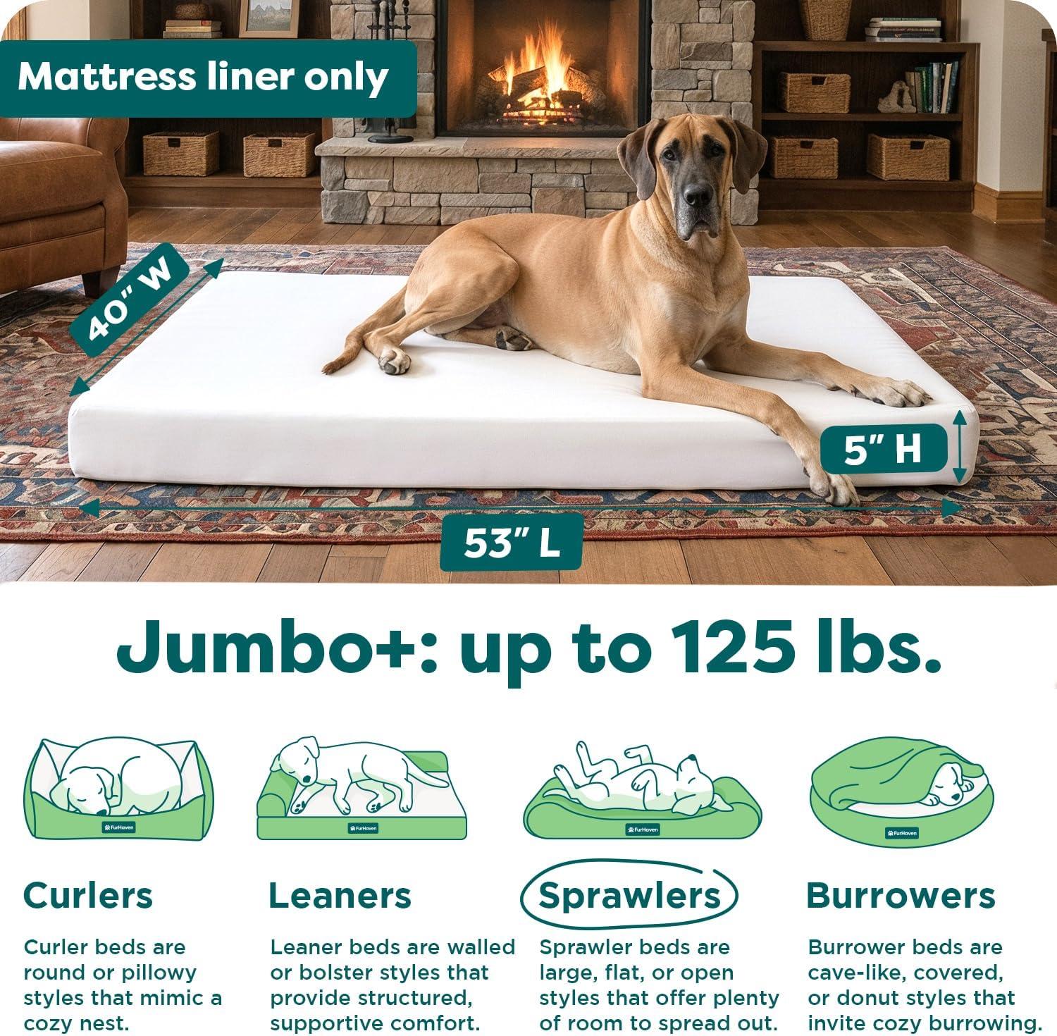imageFurhaven Dog Bed Liner WaterResistant Foam Mattress Protector Cover White LargeWhite