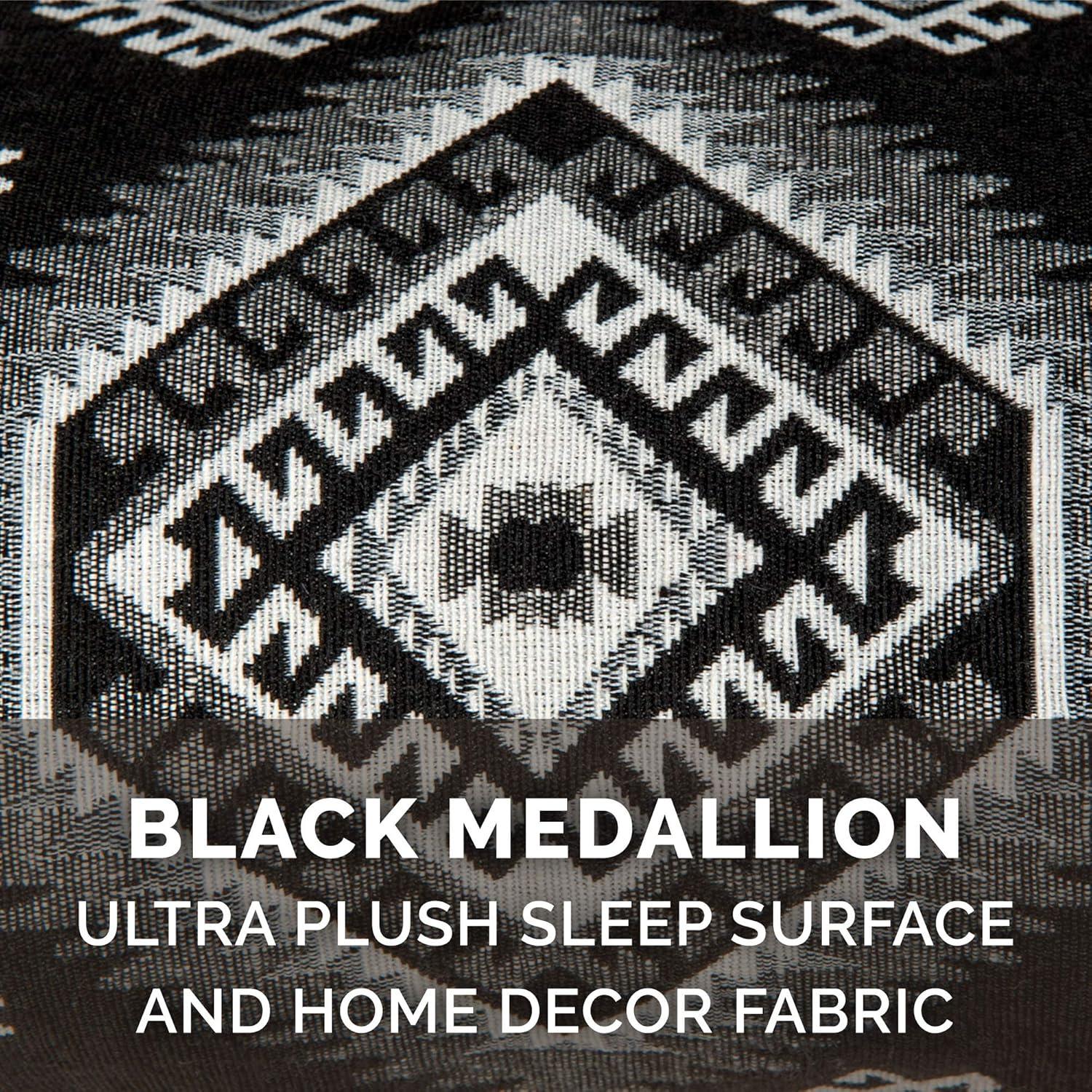 imageFurhaven Orthopedic Dog Bed for Large Dogs w Removable Bolsters ampamp Washable Cover For Dogs Up to 125 lbs Plush ampamp Southwest Kilim Woven Decor Sofa Black Medallion Jumbo PlusXXL